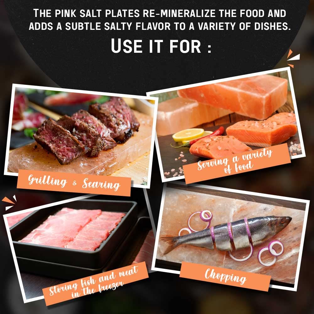 Pink Salt Crystal Accessories (Pink Salt Crystal Cooking Tray - 4 by 4 inch)