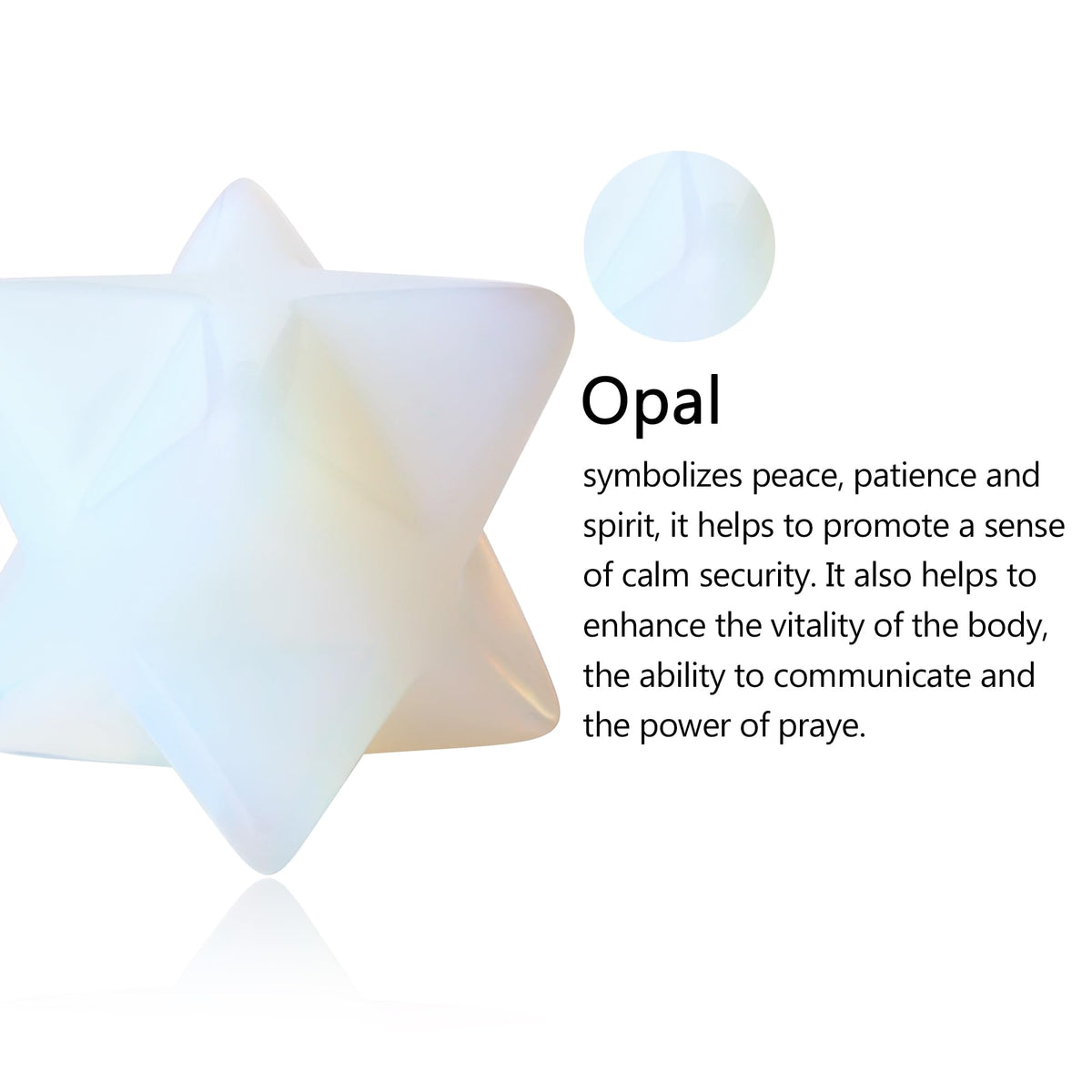 QINJIEJIE Opal Merkaba Crystal Opalite Crystals 1" Natural Healing Sacred Energy Generator Stones, Reiki Dodecahedron Crystal Protection Cleansing Spiritual Gifts, 3D Yellow Star Merkaba Crystal
