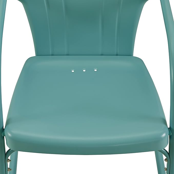 Crosley Furniture Tulip 2-Piece Outdoor Chair Set, Retro Metal Patio Chairs