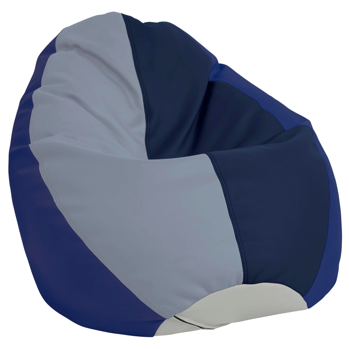 FDP SoftScape Dew Drop Bean Bag Chair with Supportive High-Back Design, For Kids, Teens and Adults, Alternative Seating for Dorms, Schools, Libraries, Daycares or Home- Navy/Powder Blue