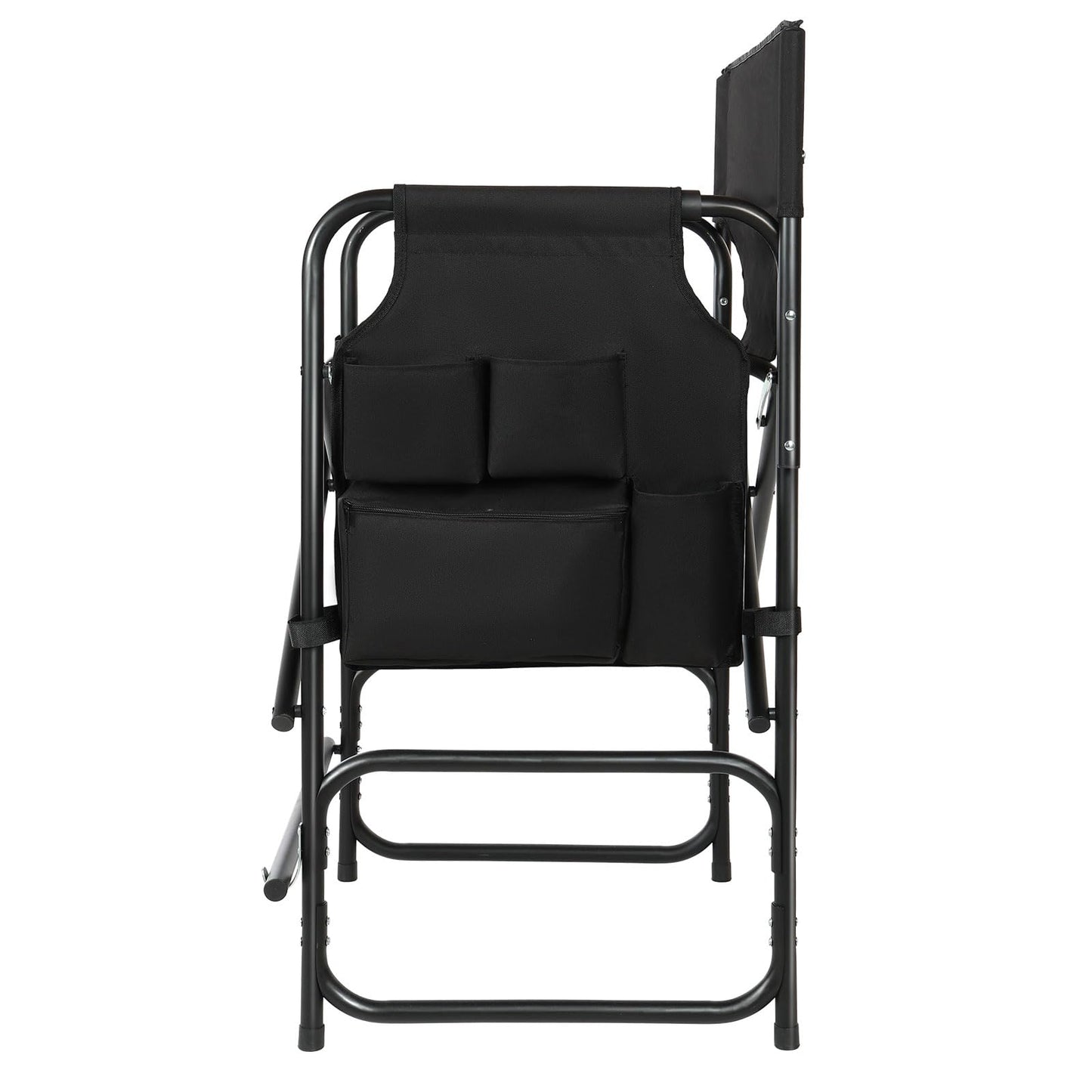GDGYOFN Aluminum Tall Directors Chairs Foldable, 41'' Makeup Chair for Makeup Artist with Side Table Cup Holder Storage Bag and Footrest, Weighs Only 8.8lb, 250lbs Capacity