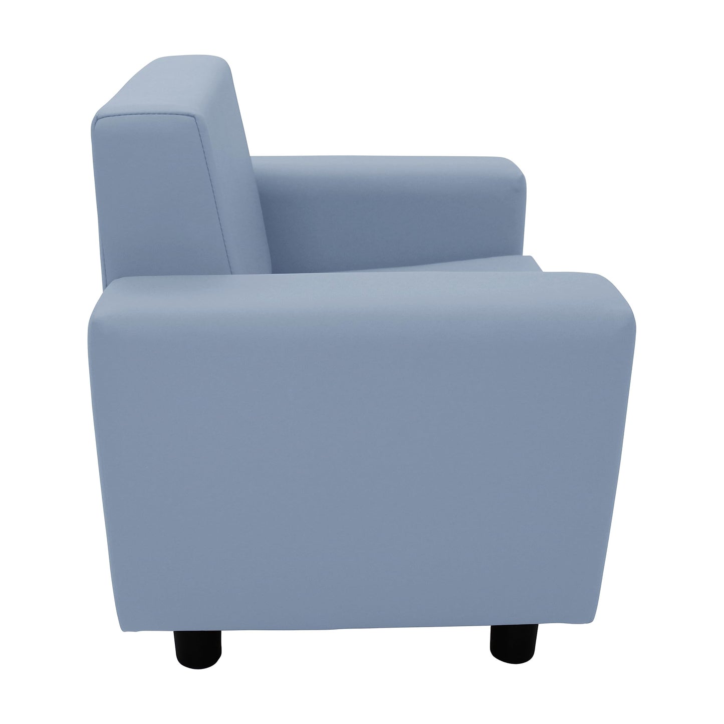 Factory Direct Partners SoftScape Inspired Playtime Classic Reading Chair, Children's Commercial-Grade Upholstered Furniture for Home, Daycare, Preschool; Modern Design - Powder Blue, 14472-PB