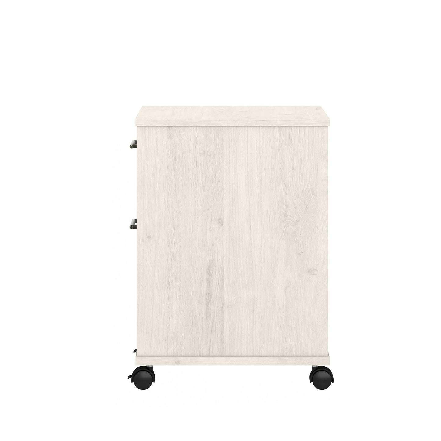 Bush Furniture Key West 2 Drawer Rolling File Cabinet in Linen White Oak Mobile Organization for Home Office Small Under Desk Storage on Wheels