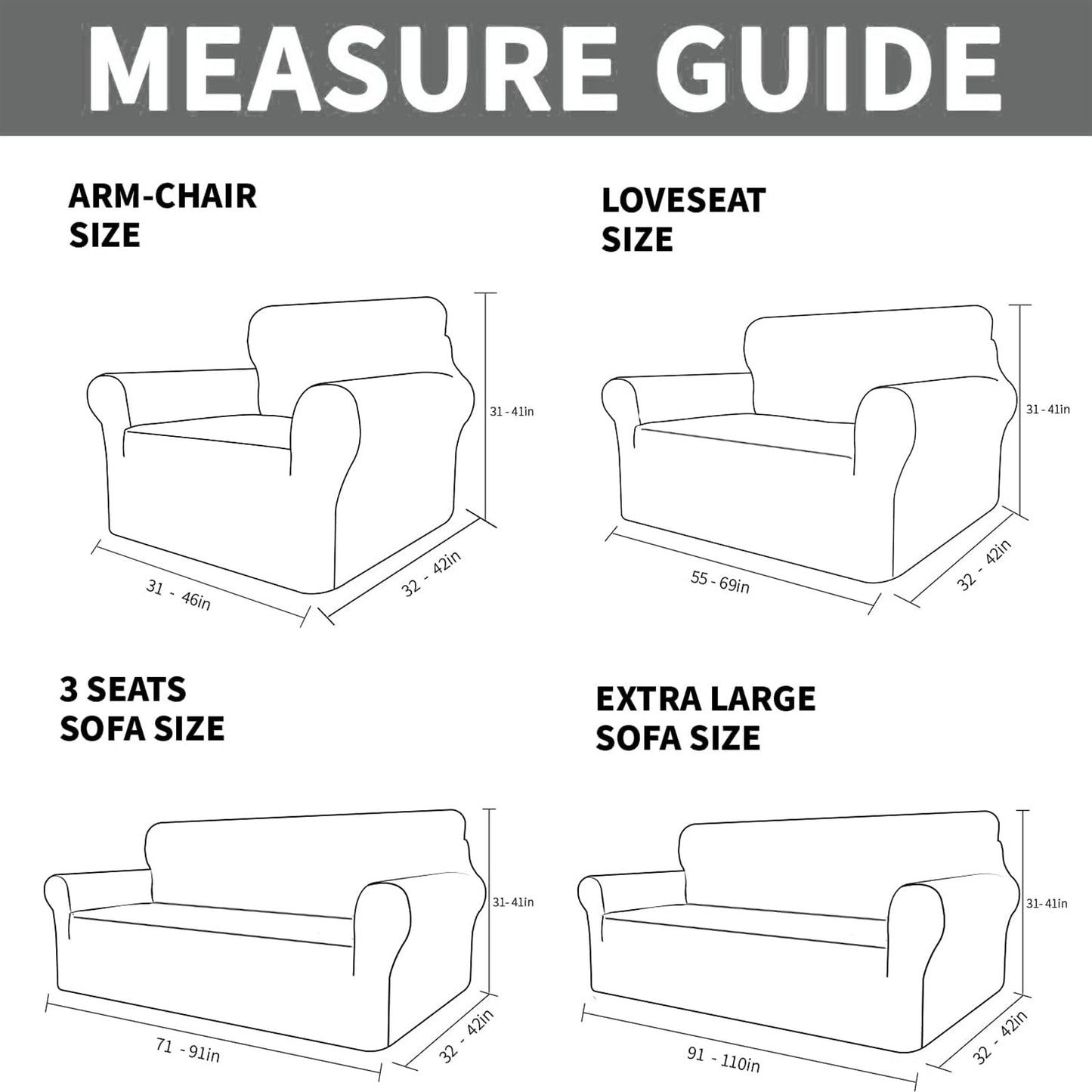 YEMYHOM Real Velvet Couch Covers for 2 Cushion Couch High Stretch 1 Piece Loveseat Slipcover for Pets Dogs Anti Slip Love Seat Sofa Slipcover Furniture Protector (55"-69", Gray)