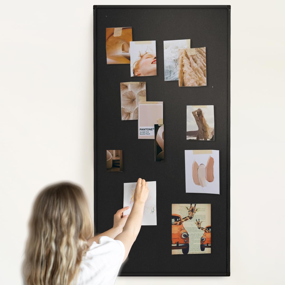 INNOVART Extra Large Cork Bulletin Board 96"X48" with 40 Push Pins, Corkboard with Black Aluminum Frame, Cork Notice Board Message Board for Wall, Wall Mount Framed Pin Board for Home, Office, School