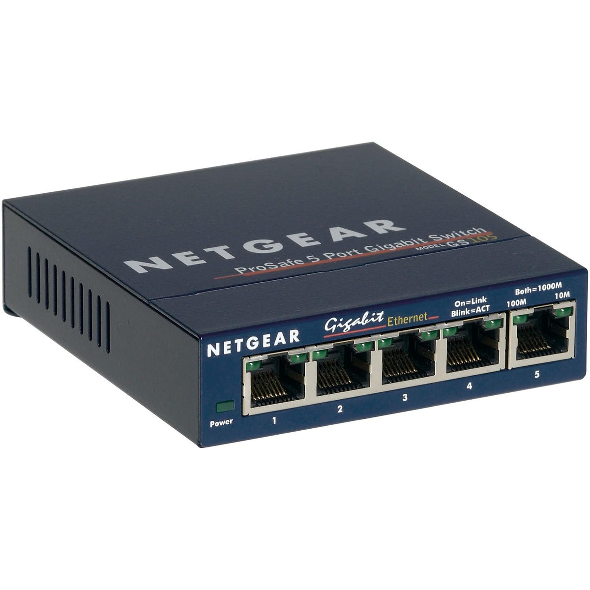 NETGEAR 5-Port Gigabit Ethernet Unmanaged Switch (GS105NA) - Desktop or Wall Mount