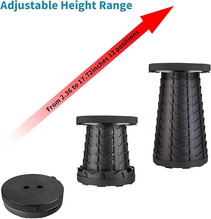 2-Pack Collapsible Stool, Load Capacity 400lbs, Lightweight Yet Sturdy