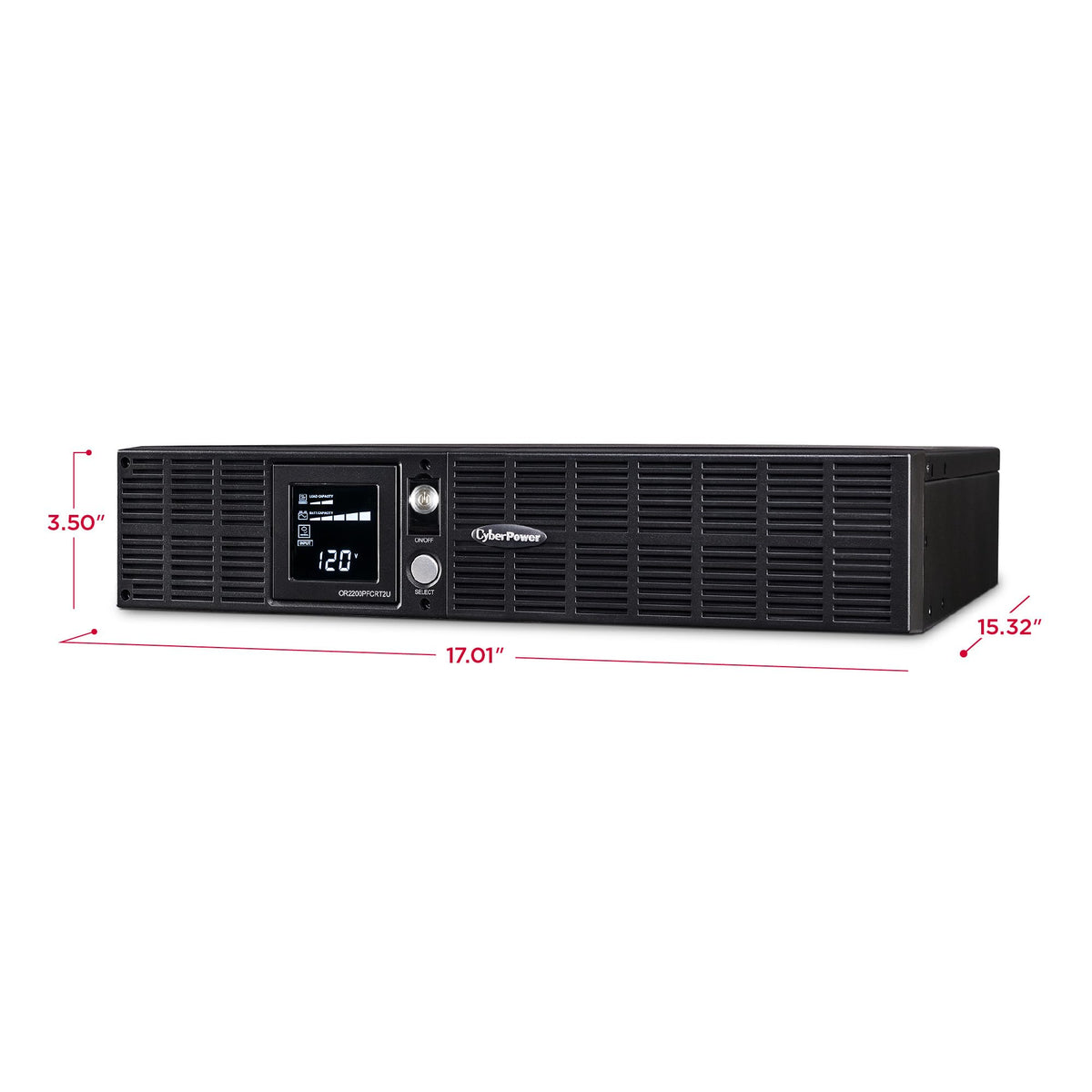 CyberPower OR2200PFCRT2U PFC Sinewave UPS Battery Backup and Surge Protector, 2000VA/1540W, 8 Outlets, AVR, 2U Rack/Tower, UL Certified