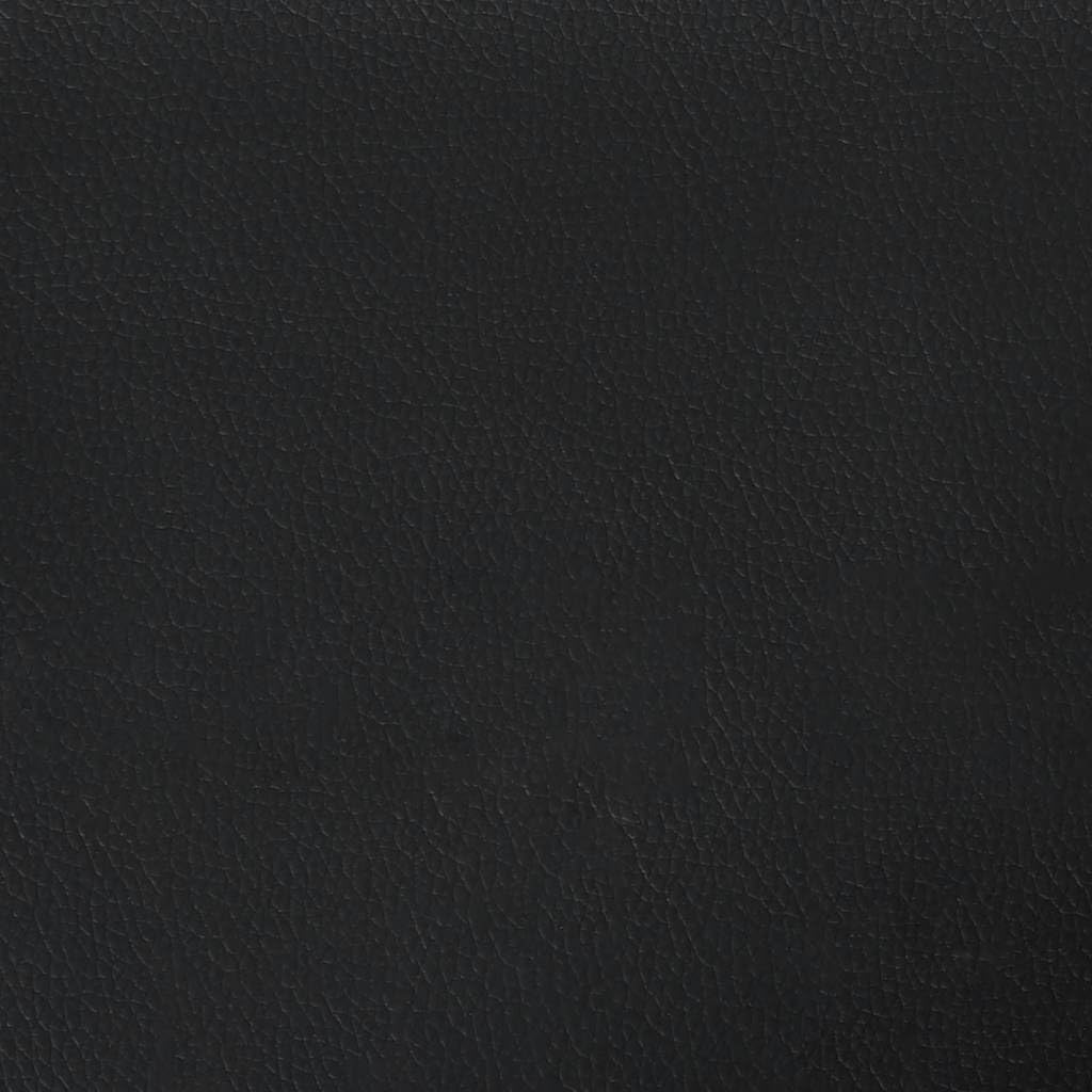 KHGPOTYU Faux Leather Bench with Backrest, 44.1x25.8x29.5 Inch Black Bench, Thickly Padded Seat and Armrests, Solid Rubber Wood Feet, Sturdy Plywood Frame for Home Office