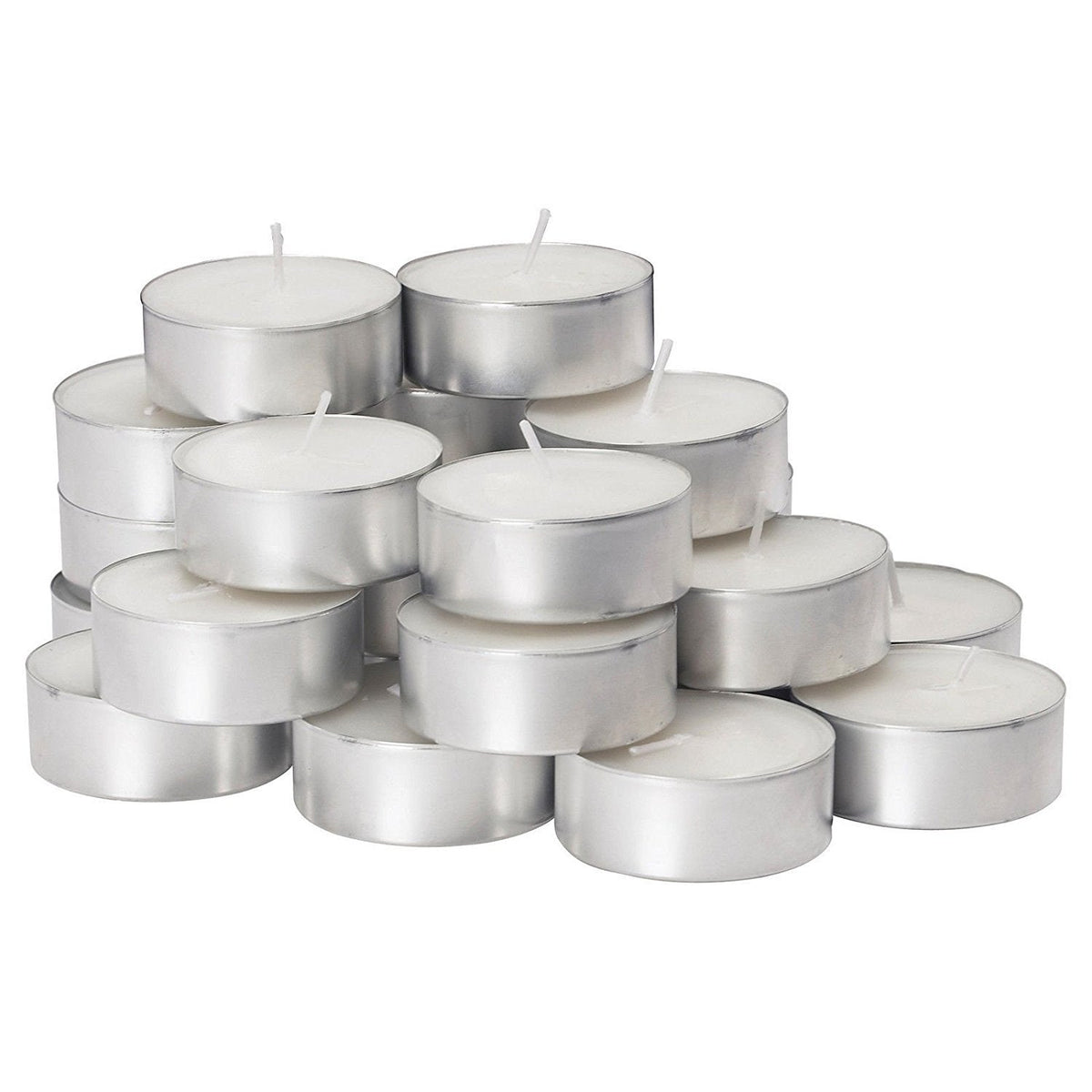 D’Light Online 5 Hours Long Burn Time Unscented White Tealight Candles in Aluminum Cup for Home Decor, Wedding, Holiday, Restaurants, Shabbat, Spa or as a Emergency Candle - Set of 125