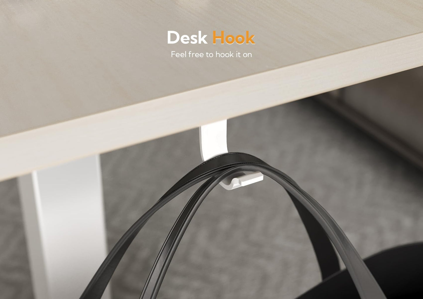 Claiks Mobile Standing Desk, Small Rolling Standing Desk with Wheels, Pneumatic Mobile Desks Workstation with Hook, Natural