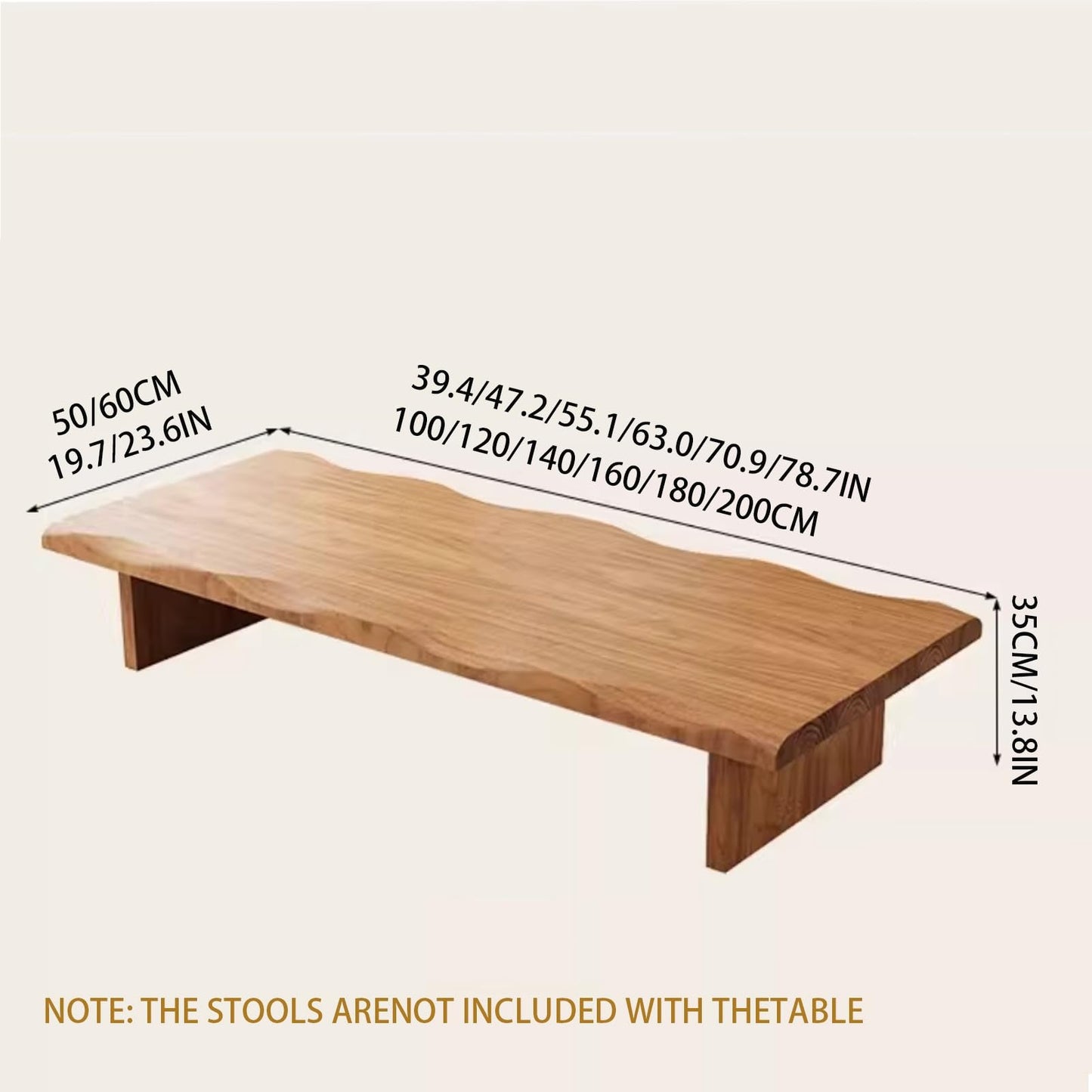GLDGJMZ Zen Low Floor Table Solid Wood Japanese Tea Table with Embedded Tray & Wrought Iron Legs Coffee Table for Living Room Meditation & Tea Ceremony (55.1" x 23.6" x 13.8")