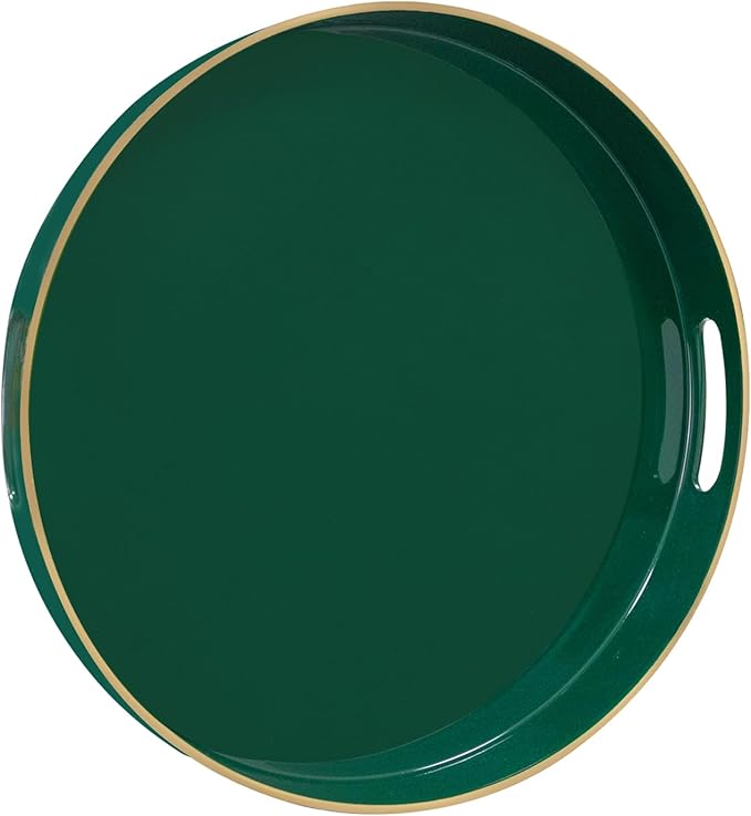 MAONAME Dark Green Decorative Tray, Plastic Trays