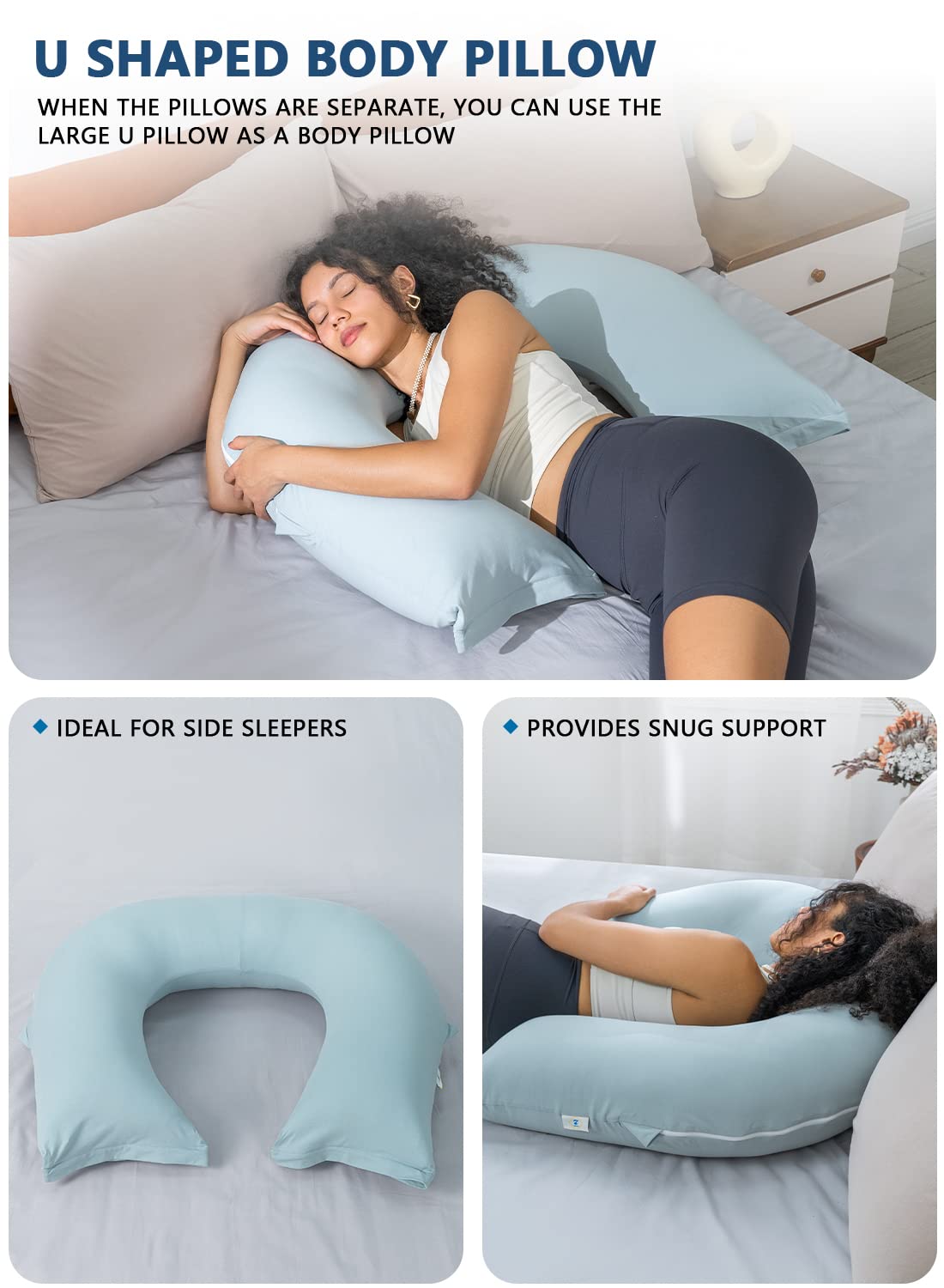 INSEN Reading Pillow, Back Pillow for Sitting in Bed for Reading, Nurse & Relax, Reading Pillow for Adults, Moms & Kids, Sit Up Pillow for Bed, Green