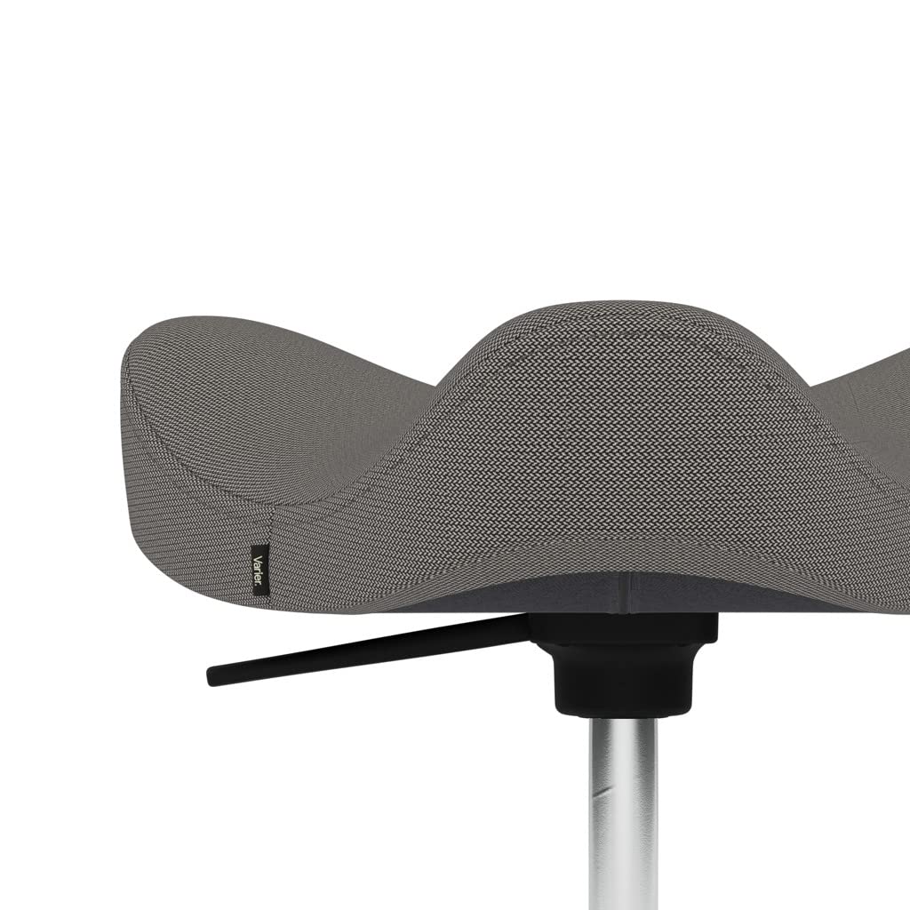 Varier Move Tilting Saddle Stool (Dark Grey Revive Fabric with Natural Ash Base)