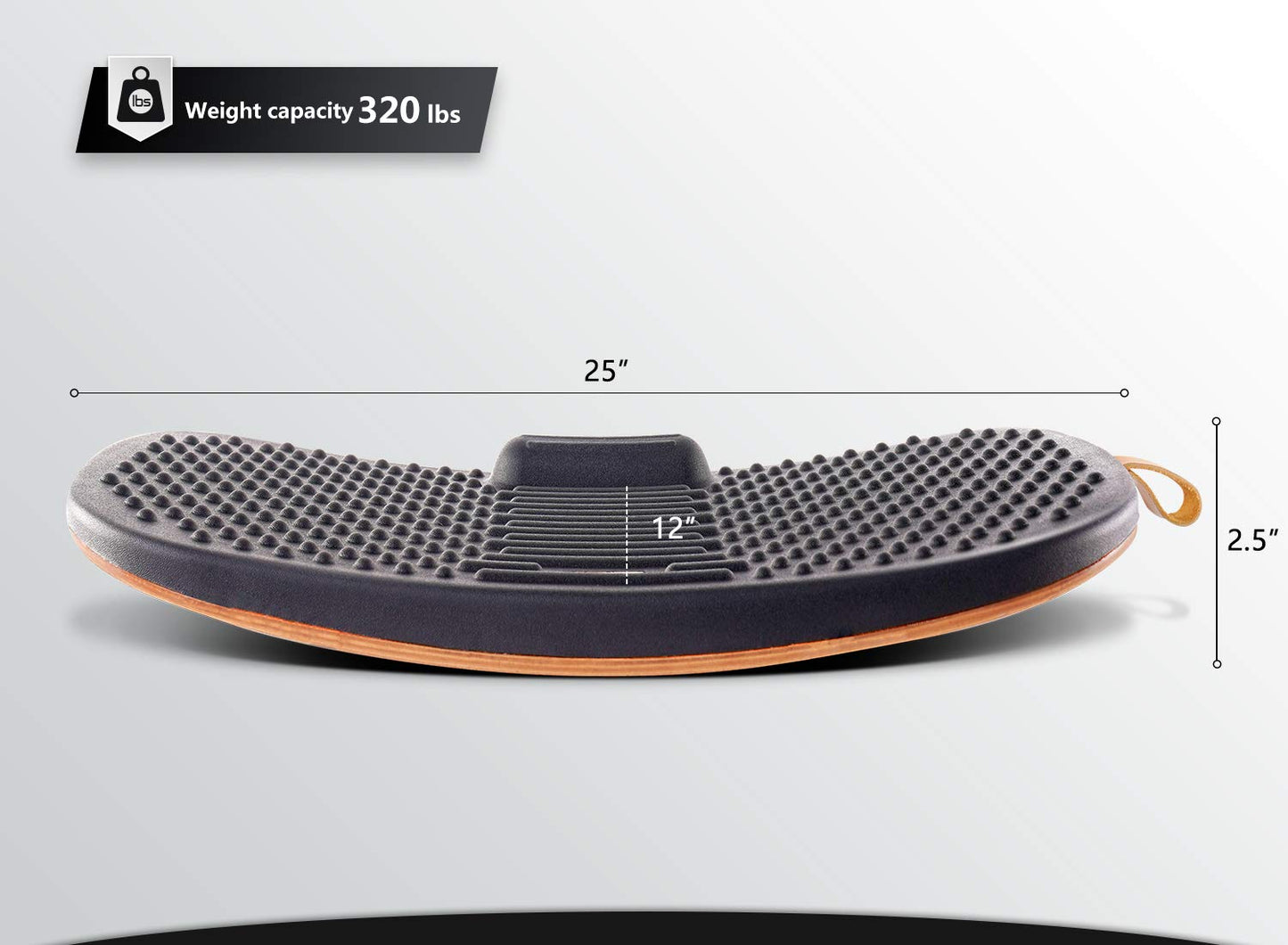 FEZIBO Standing Desk Mat Balance Board, Anti Fatigue Mat Standing Desk Office, Wobble Board with Ergonomic Design (Large, Obsidian Black)