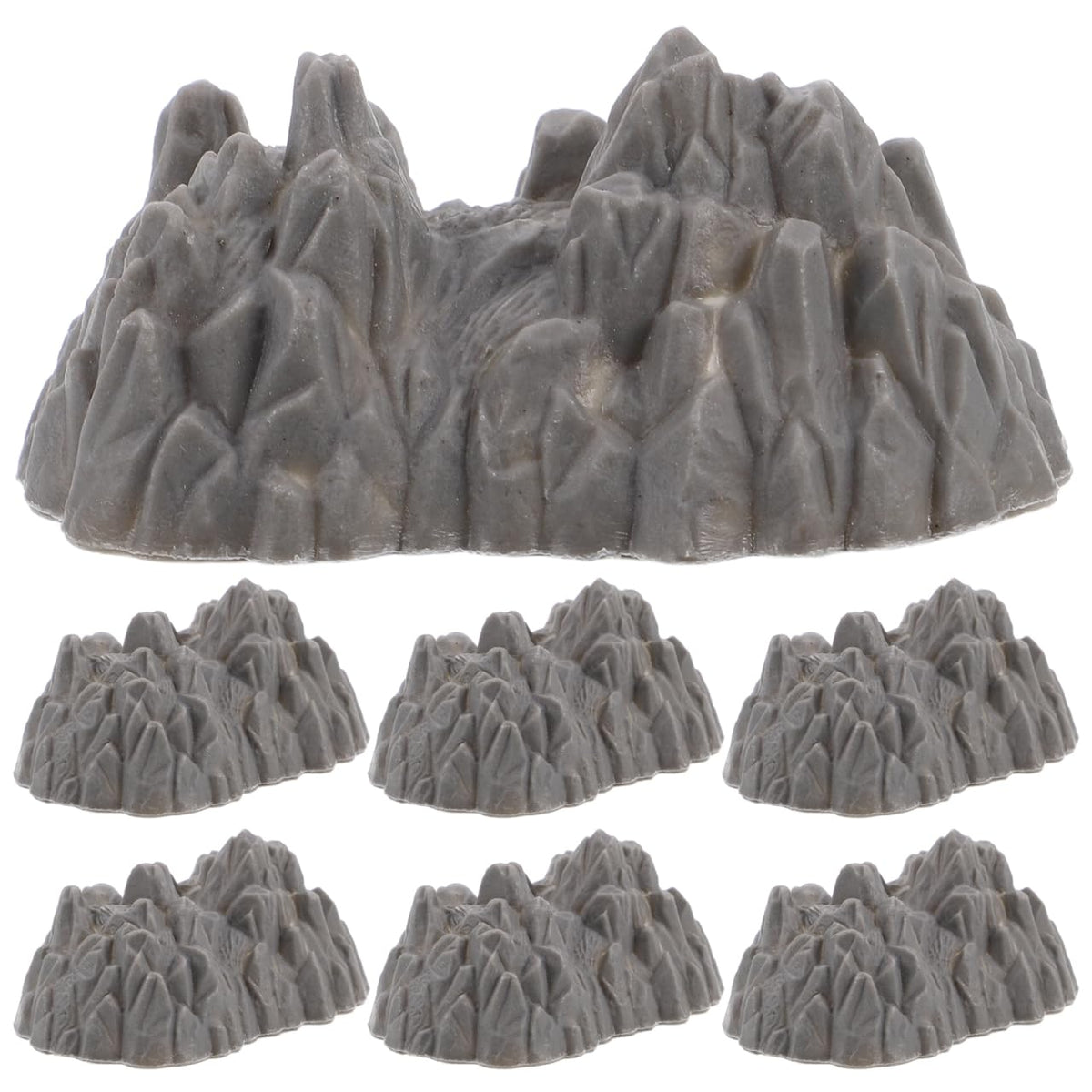 Homoyoyo 20pcs Mini Rockery Model, Fake Rock 2.55 Inch Plastic Landscape Miniature Fake Stone Rocks for Micro Landscape Decor Resin Moss Terrariums Bonsai Decor