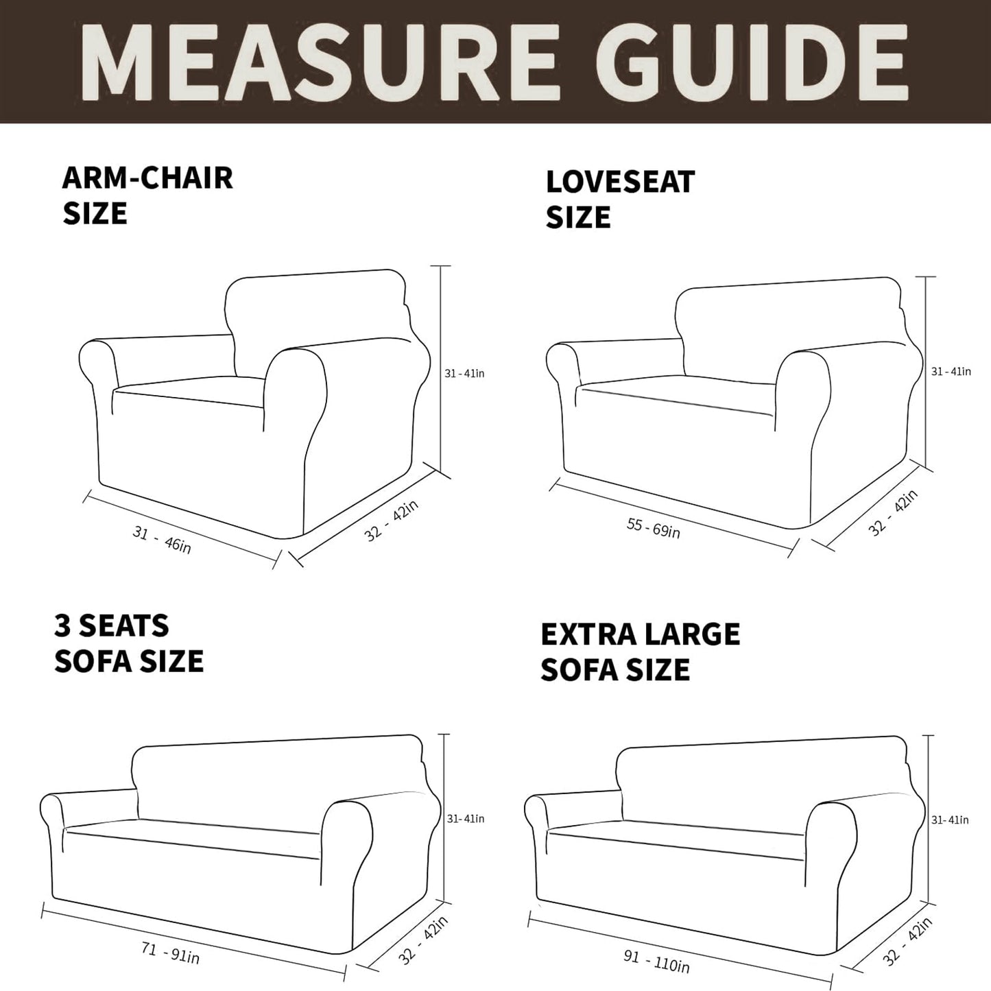 YEMYHOM Real Velvet Couch Covers for 2 Cushion Couch High Stretch 1 Piece Loveseat Slipcover for Pets Dogs Anti Slip Love Seat Sofa Slipcover Furniture Protector (55"-69", Dark Coffee)