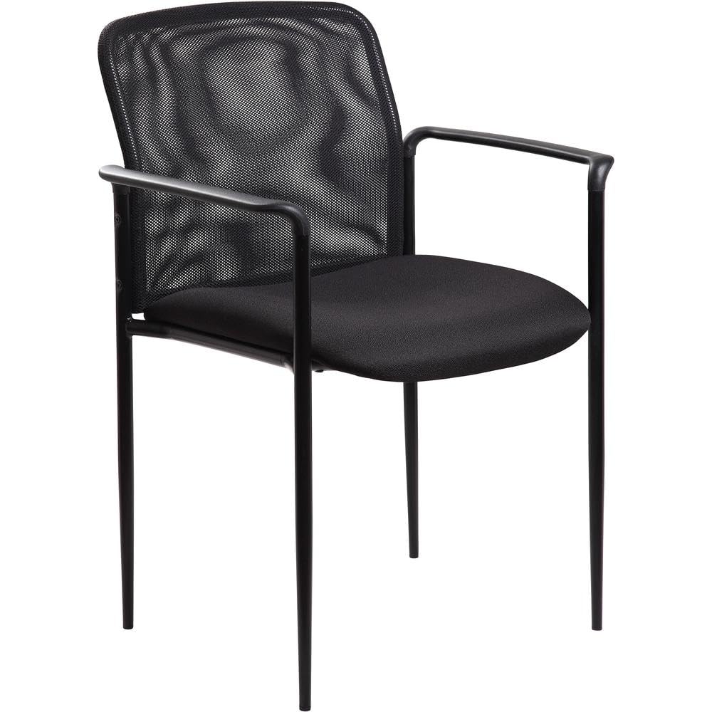 Lorell Reception Side Chair, 23-3/4 by 23-1/2 by 33-Inch, Black
