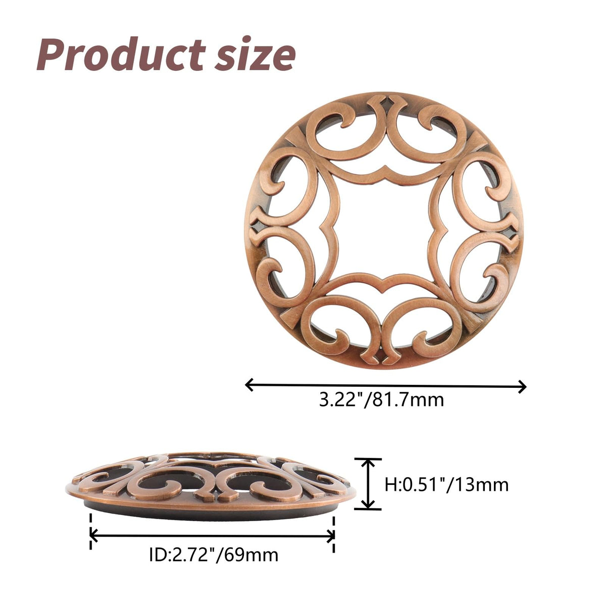 Tsnamay Zinc Alloy Lid Jar Candle Topper, Copper Space Jar Lid Candle Toppers to Burn Evenly Home Decor Accessories Candles Shades Sleeves Cover Top Lid