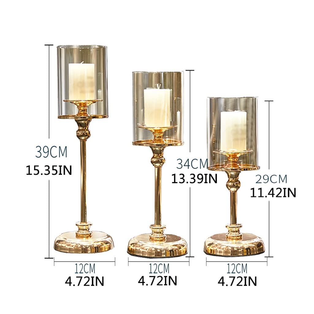 Candlestick Holders European Metal Crystal Candle Lantern Gold Candle Holders Wedding Centerpieces Center Table Candlesticks Parties Home Decor Candle Holders (Color : B)