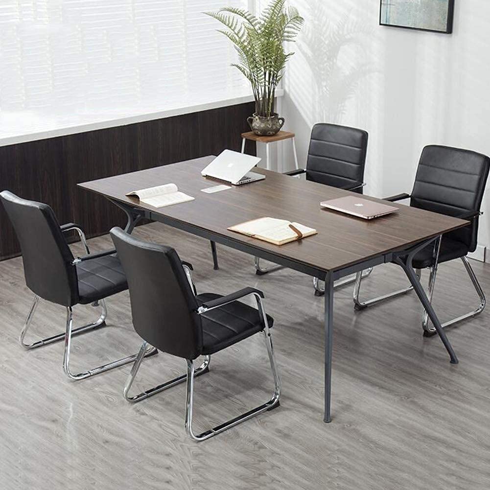 GAAHRQQQ Conference Visitor Chair Heavy Steel Base Office Chair Breathable Foam Cushion Computer Desk Executive Chair (Color: White)