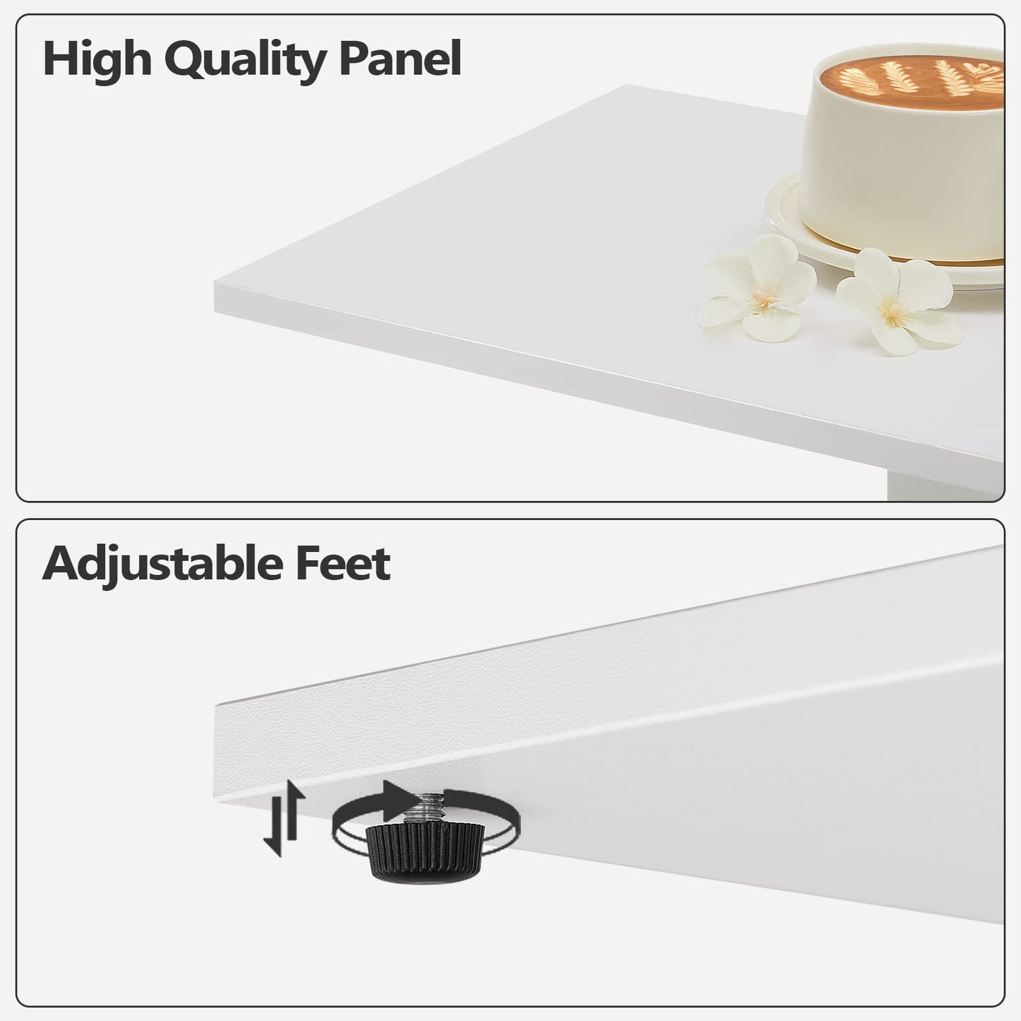 MAHANCRIS End Table with Charging Station, C-Shaped Narrow Side Table, White Nightstand with Storage, Narrow Bedside Table for Small Spaces, End Tables Living Room, Bedroom, Easy Assembly, ETWT18E01Z