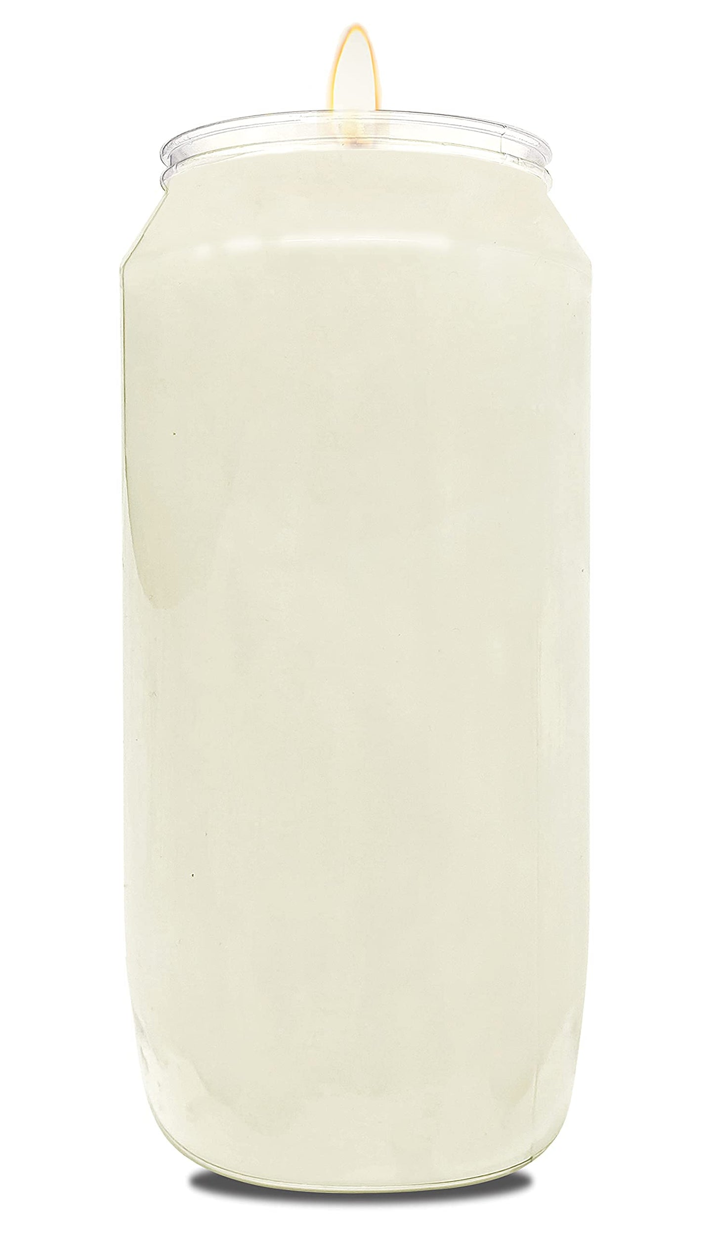 Hyoola 7 Day White Prayer Candles, 6 Pack - 6" Tall Pillar Candles for Religious, Memorial, Party Decor, Vigil and Emergency Use - Vegetable Oil Wax in Plastic Jar Container