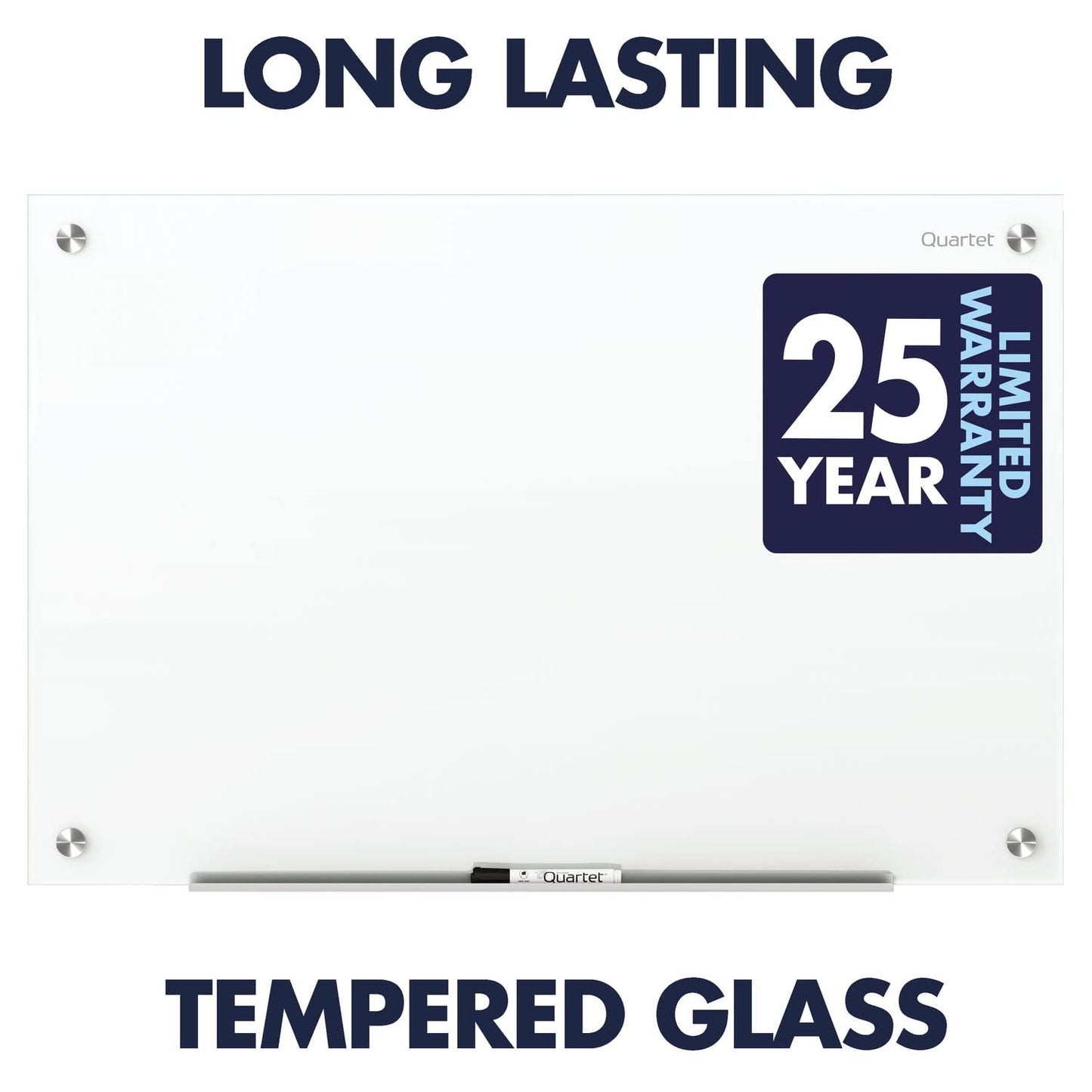 Quartet Dry Erase Board, Magnetic Whiteboard 48" x 48", Glass Board for Wall, Infinity, Brilliance White (G24848W)