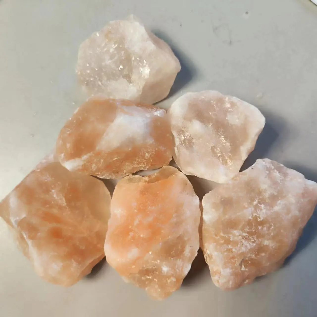 Natural Rock Salt Orange Halite Stone Crystal Stone Home Decoration Stone