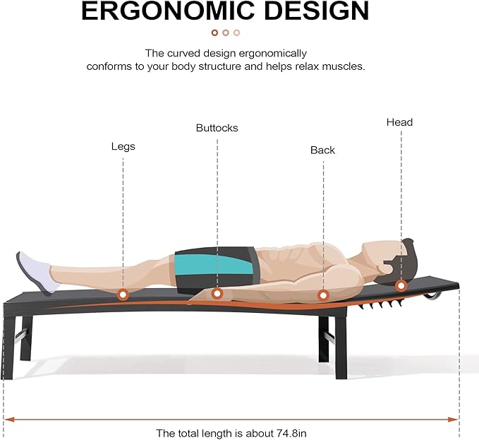 Crestlive Products Lounge Chair Outdoor Set of 2, Aluminum Pool Chaise Lounge