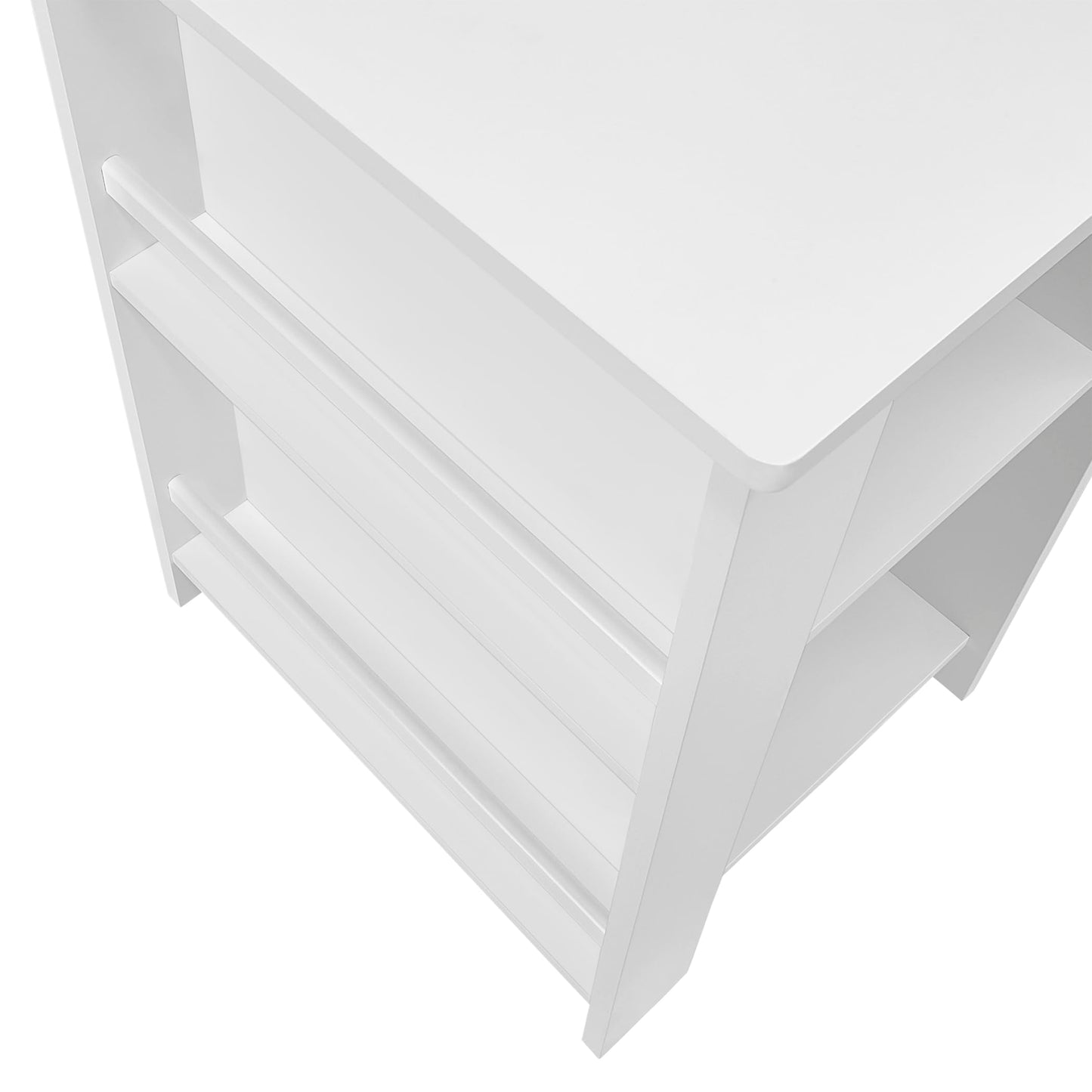 RiverRidge Kids Chair and Desk Set with Storage Cubbies, Drawer & Bookracks - Art Table Desk for Bedroom Table with 2 Folding Fabric Black Storage Bins