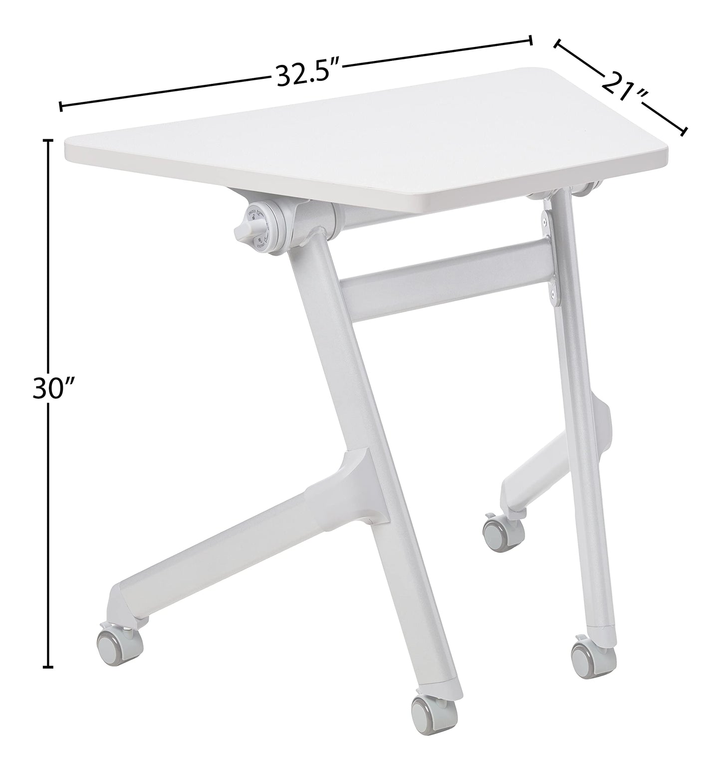 Safco Products Learn Nesting Trapezoid Desk, Small Corner Desk for Classrooms & Custom Classroom Layouts (Pebble Gray)