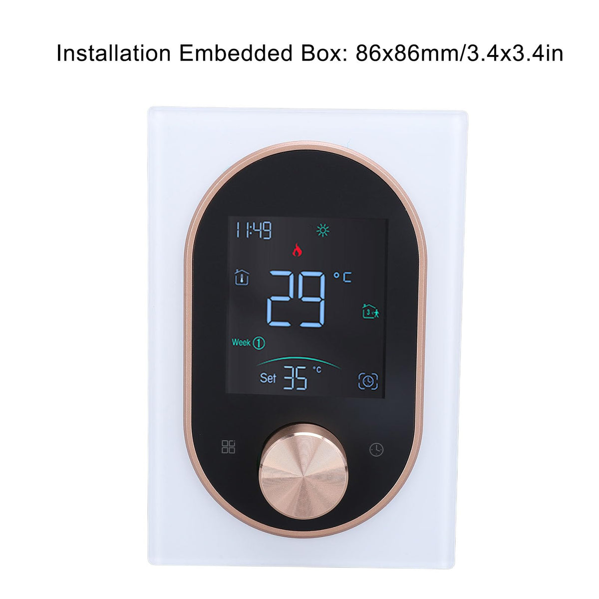 Smart Color Programmable Touchscreen Thermostat High Efficiency Remote Access with LCD Display, Energy Efficient Temperature Control for Home, Office & Shops, AC 95-240V Compatible