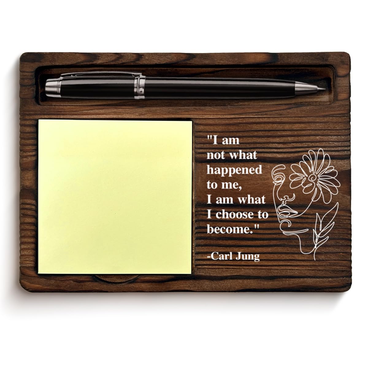 Therapy Office Sticky Note Holder I Am What I Choose to Become Self-Stick Note Pad Holders Therapist Office Desk Decor, Mental Health Gifts for Counselor Psychologist Therapist