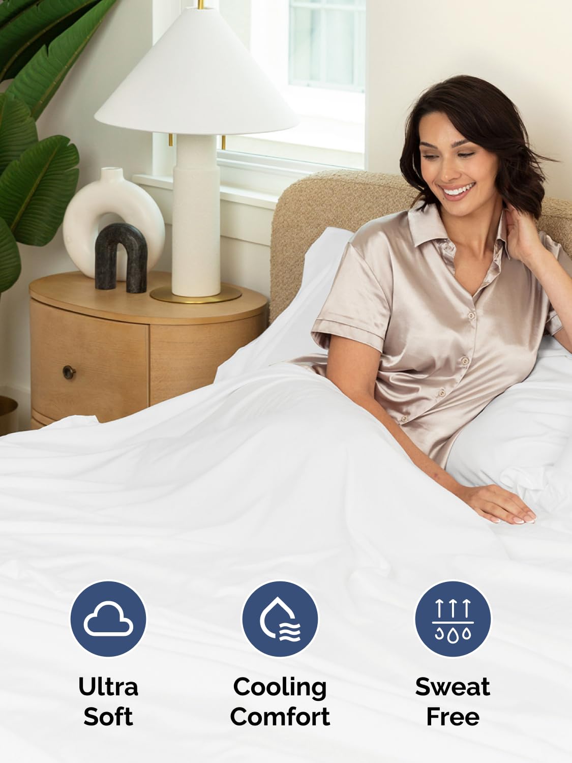 Extra Deep Cal King Sheet Set - 6 Piece Breathable and Cooling Sheets - Hotel Luxury Bedding for Women, Men, Kids & Teens - Easy Secure Fit - Soft, Wrinkle Free and Comfy - Extra Deep Pockets - White