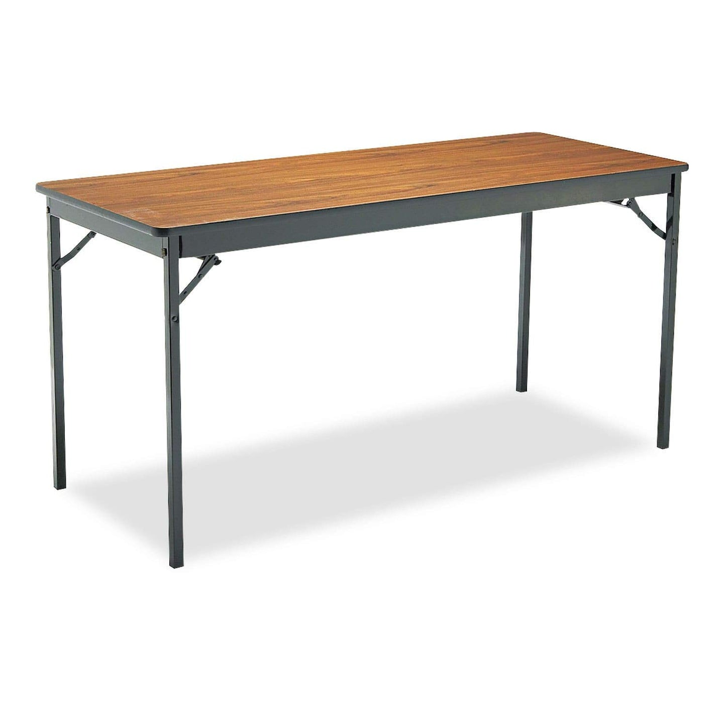 Barricks 60 by 24 by 30-Inch Special Size Rectangular Folding Table, Walnut