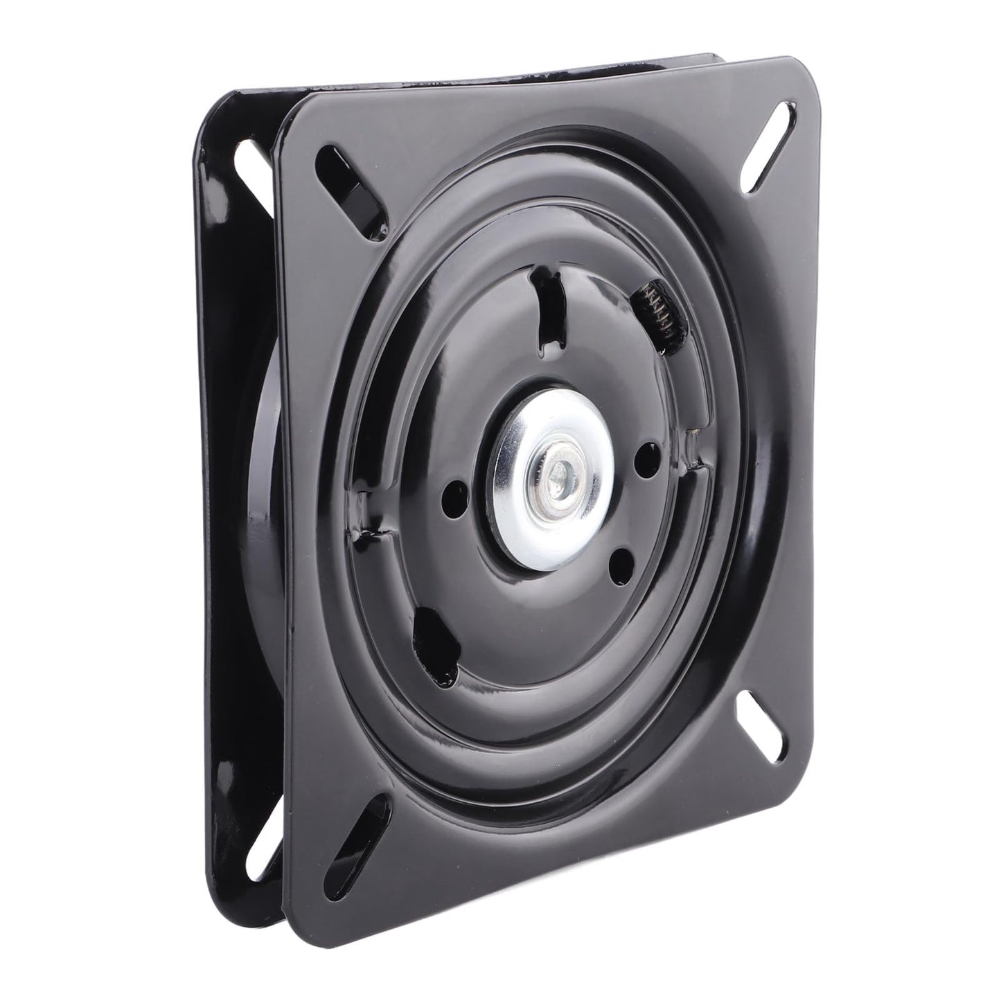 CHEOTIME 7 inch Bar Stool Swivel Plate, 360° Square Rotating Swivel Plate Chair Turntable Base Automatic Rebound Stool Rotating Base Turntable Hardwares for Home Bar Office