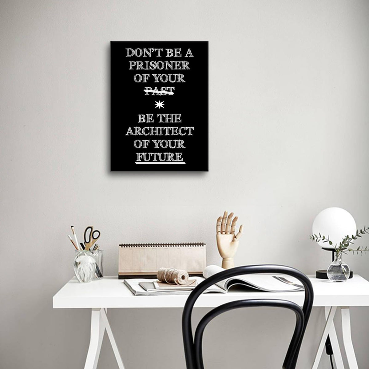 Motivational Canvas Wall Art Positive Sign Print Poster Successful Entrepreneur Quotes Picture Painting for Office Class Room School Wall Decoration Stretched and Framed [18''Wx24''H]