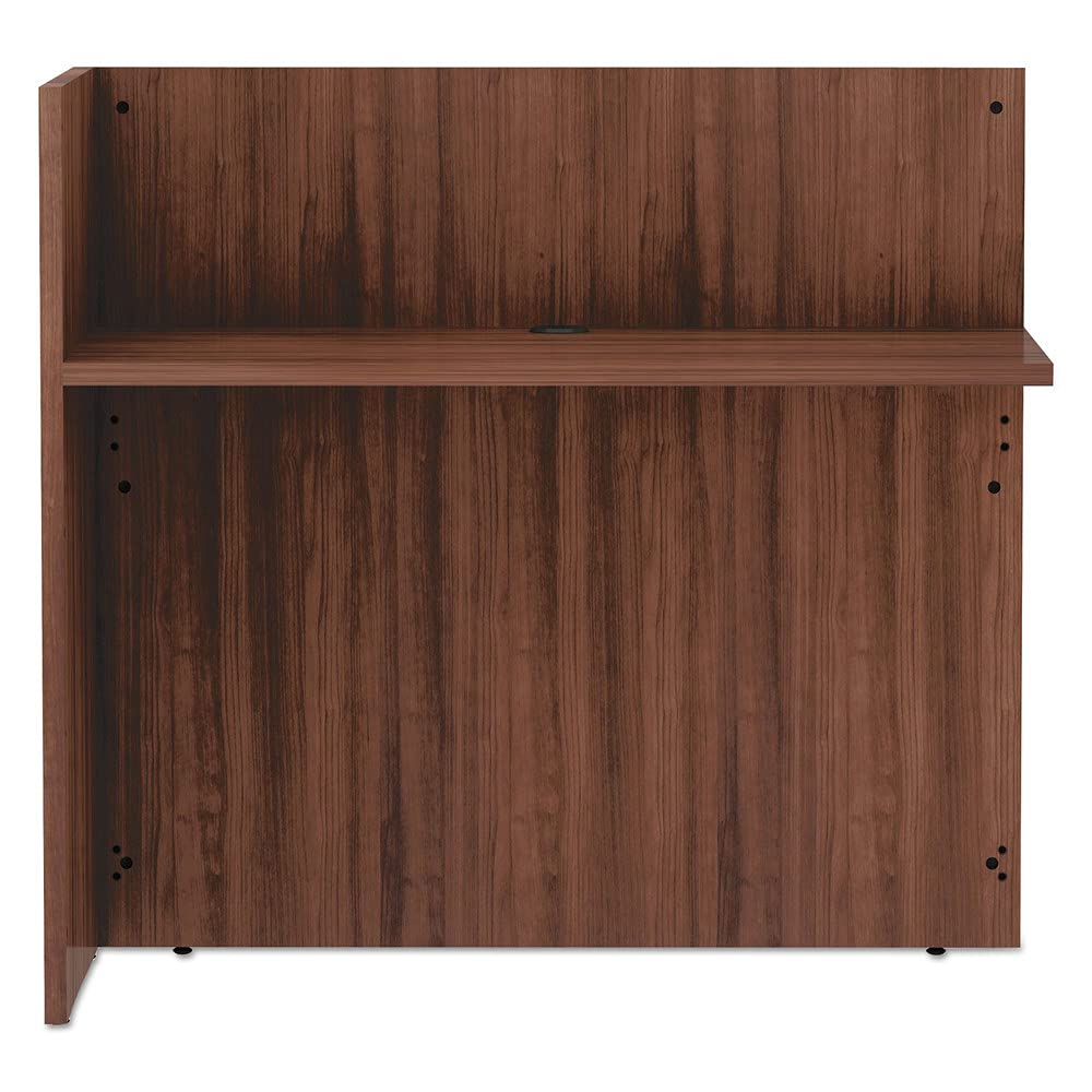 Alera Valencia Series Reversible Reception Return, 44 1/8w x 23 5/6d x 41 1/2h, Modern Walnut