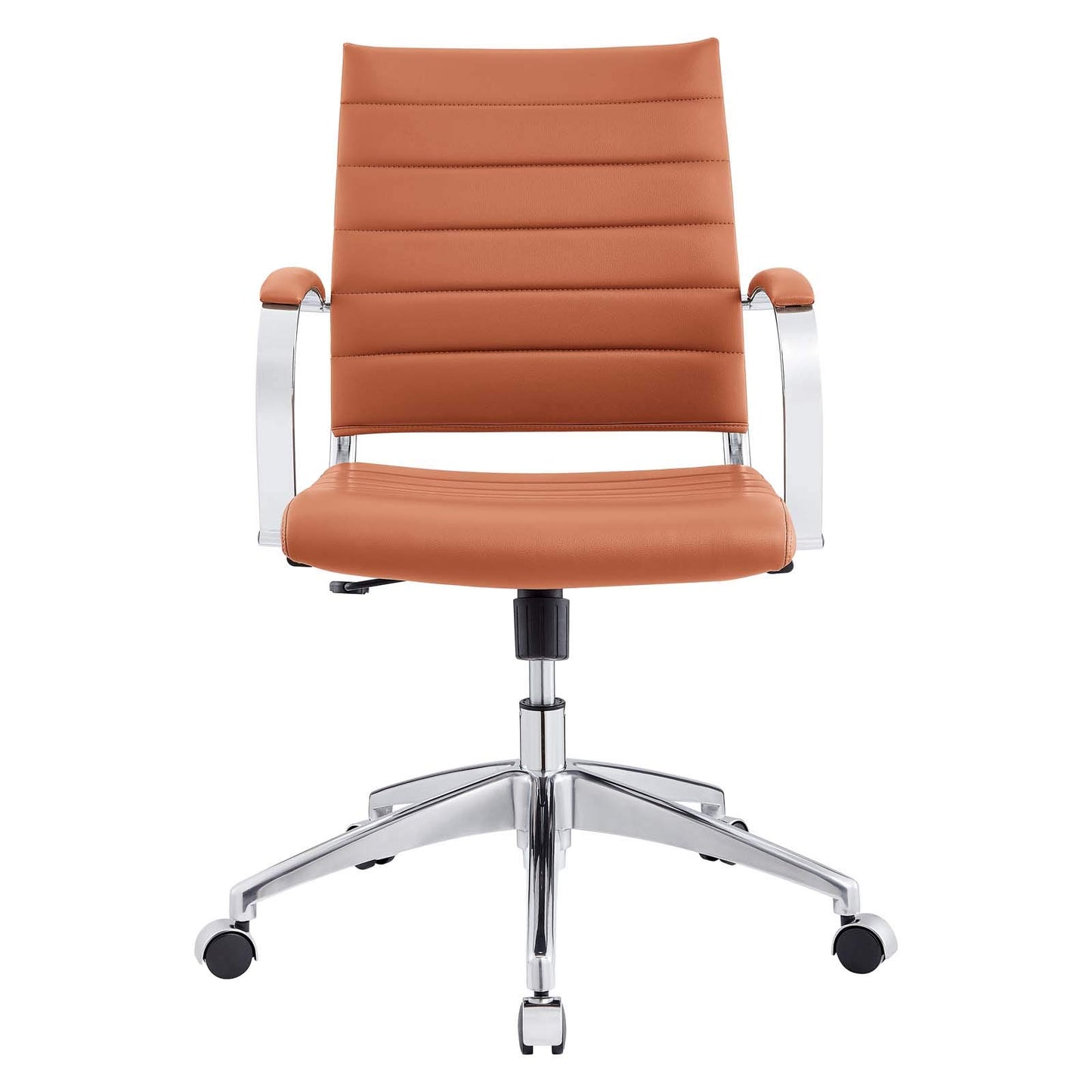Modway Jive Ribbed, Mid Back Office Chair, Terracotta