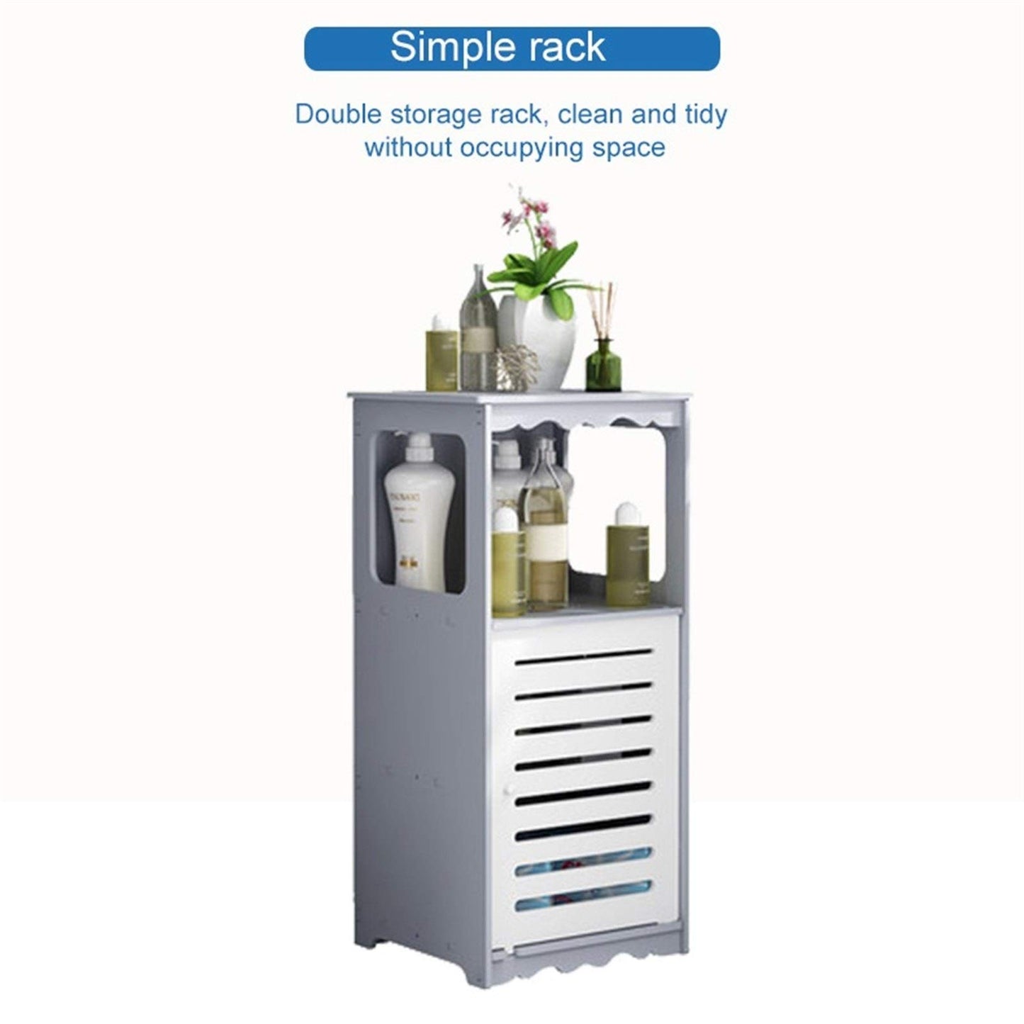 U5GAAALPPQ9 Bathroom Cabinet Free Punching Floor-Standing Multi-Layer Corner Cabinet Wardrobe Waterproof Simple Home