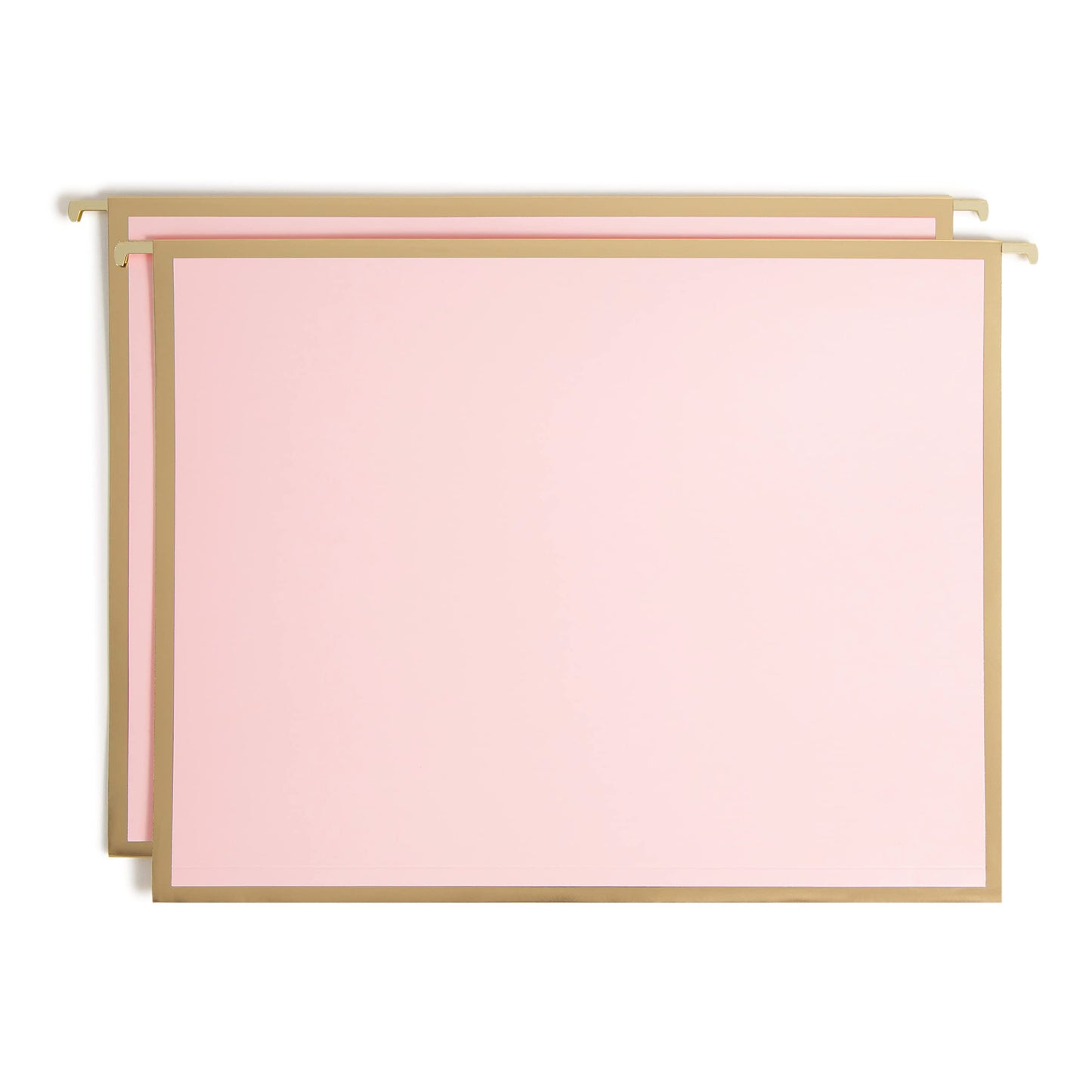 U Brands Classic Outline Hnaging File Folders, Office Supplies, Letter Size, Black, White and Pink with Gold, 6 Count