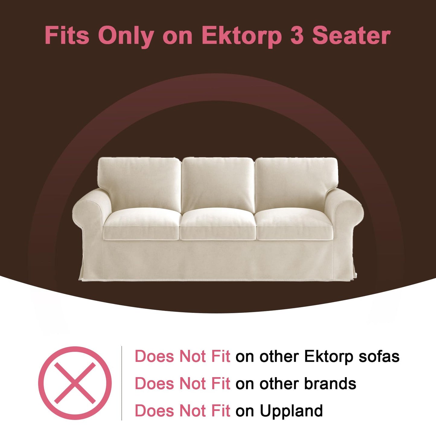 Velvet Pet-Friendly Replacement Sofa Cover Compatible for IKEA Ektorp 3 Seat Sofa Slipcovers, Couch Cover Only, 7-Piece Slipcover, Cyan, Couch Cover Not Include The Sofa Body
