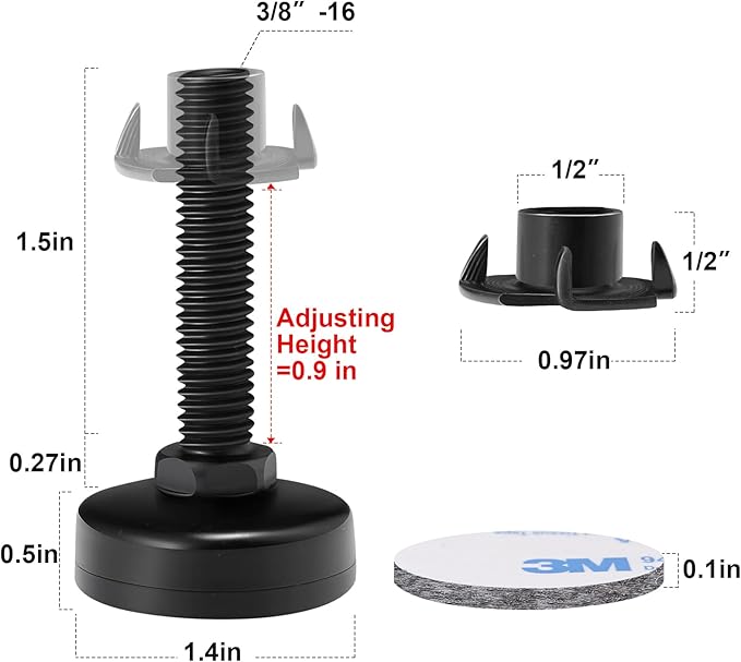 NANMOTUE Leveling Feet, Adjustable Furniture Levelers