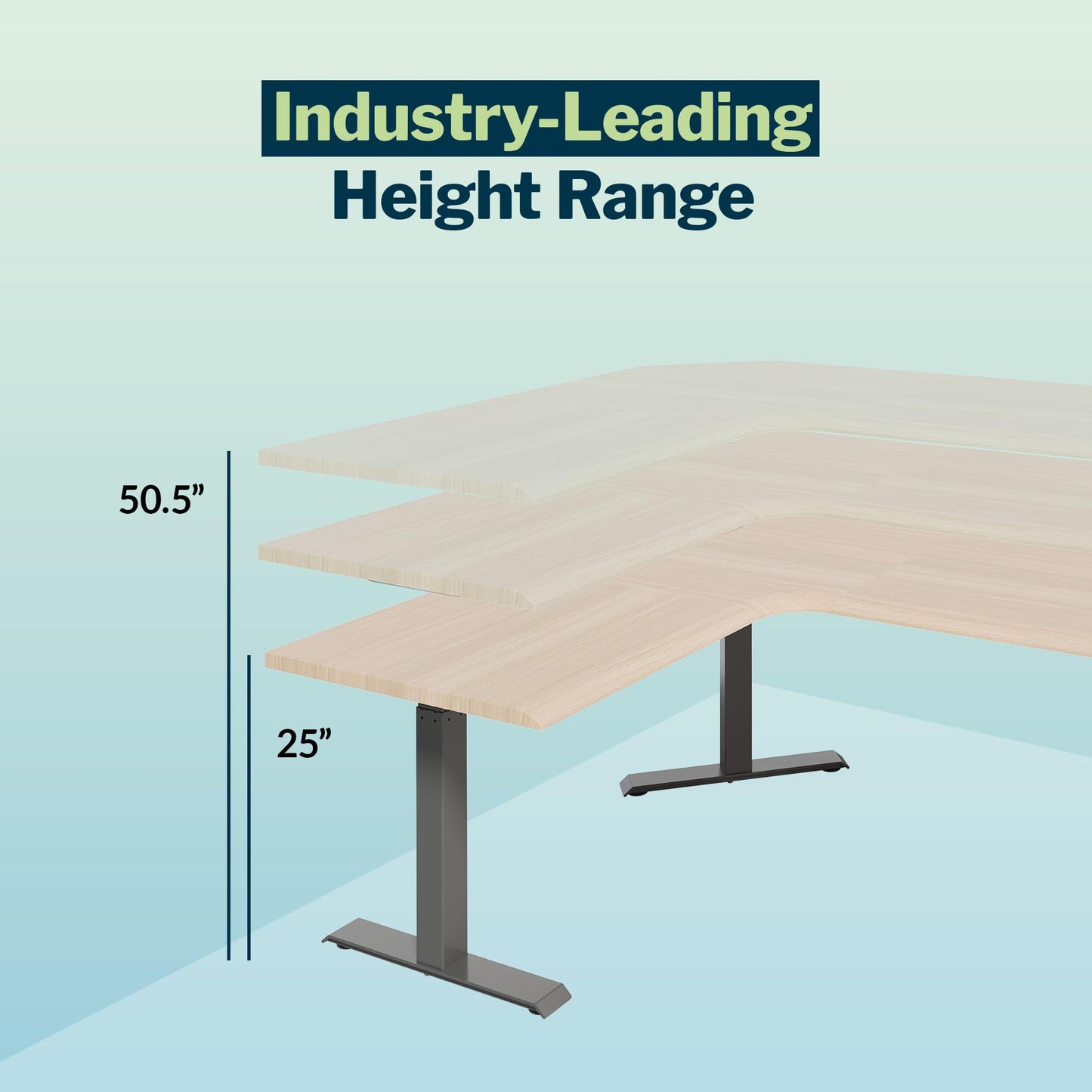 Vari ComfortEdge 80x60 L-Shape Electric Standing Desk – Height Adjustable Sit-Stand VariDesk for Corner Office with Reversible Left/Right Design – Light Wood Top/Slate Legs (Ships in 3 Boxes)
