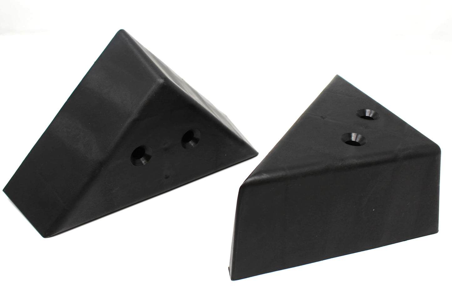JSP Manufacturing 3" Triangle Plastic Furniture Black Corner Legs - Sofa Couch Chair Ottoman (4 Legs)