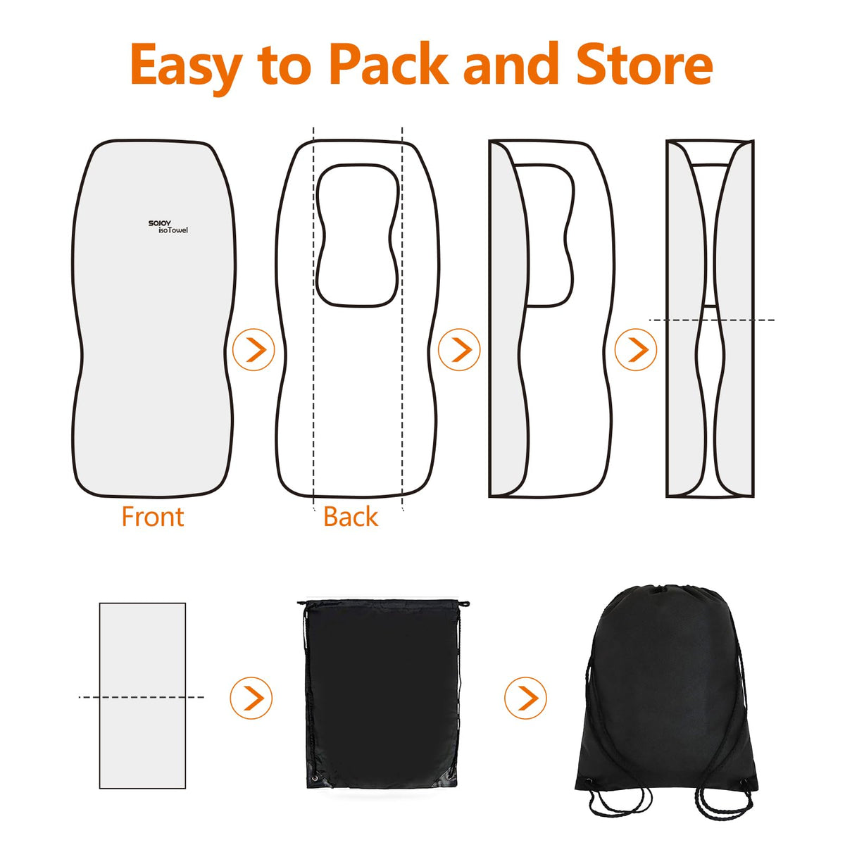 Sojoy IsoTowel Car Seat Cover for Front Seat,Microfiber Breathable Cloth Seat Protector,with Quick-Dry Non-Slip Back for All Workouts,All-Weather (Carbon Black, 1 Pcs)