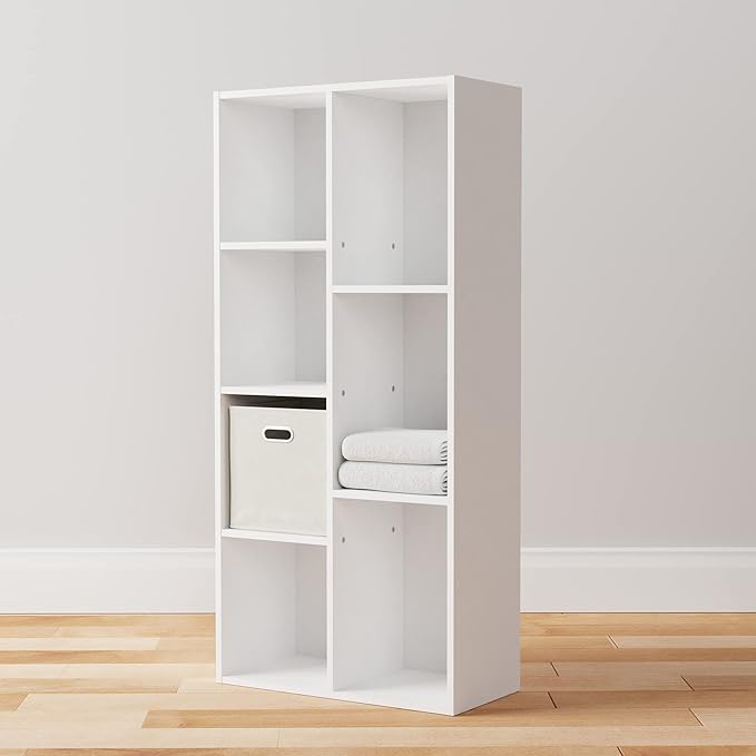 Amazon Basics 7 Cube Organizer Bookcase, Storage Shelf