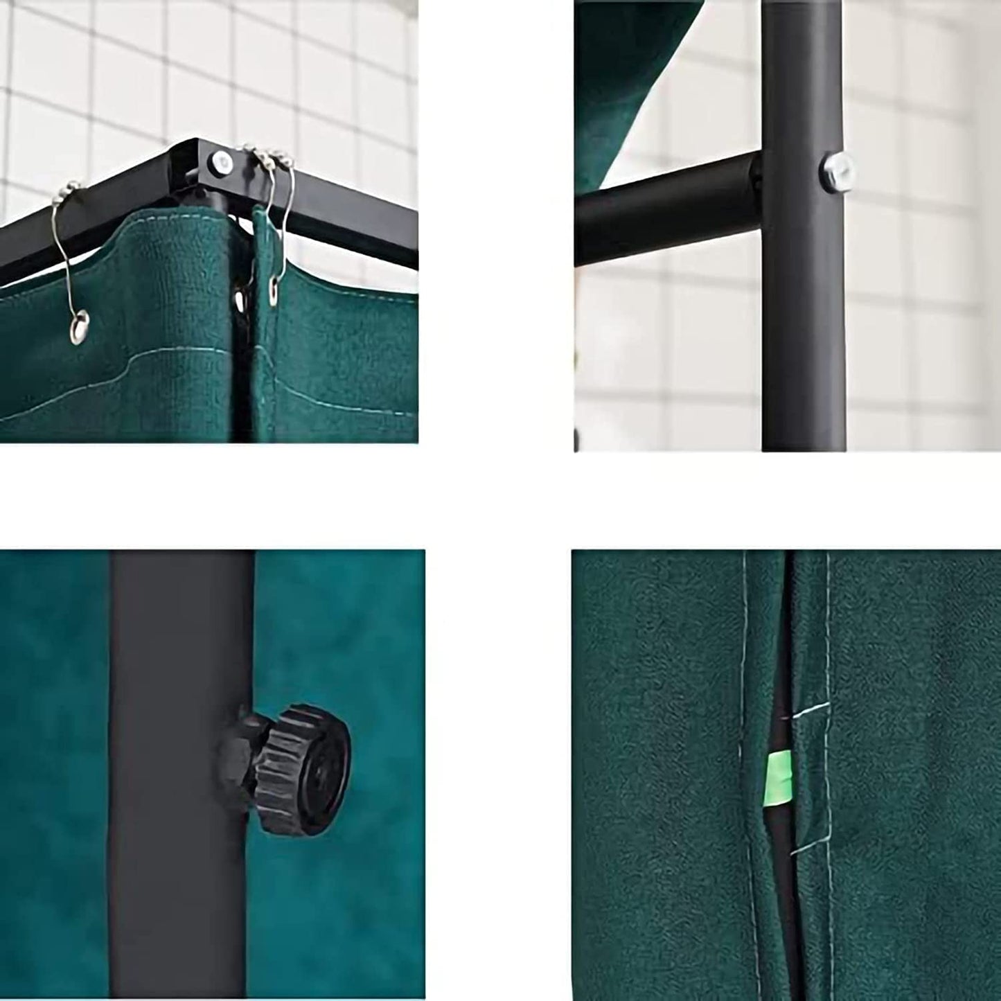 ZTIOMUK Fitting Room Clothing Store Fitting Room Privacy Screen Mobile Partition Square Cloakroom DIY Changing Room with Shading Curtain Mobile Store Clothing Fitting